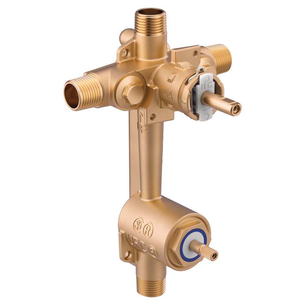 Moen 2521 M-Pact 1/2-in ID Iron pipe size x 1/2-in OD Iron pipe size Brass Thermostatic mixing valve