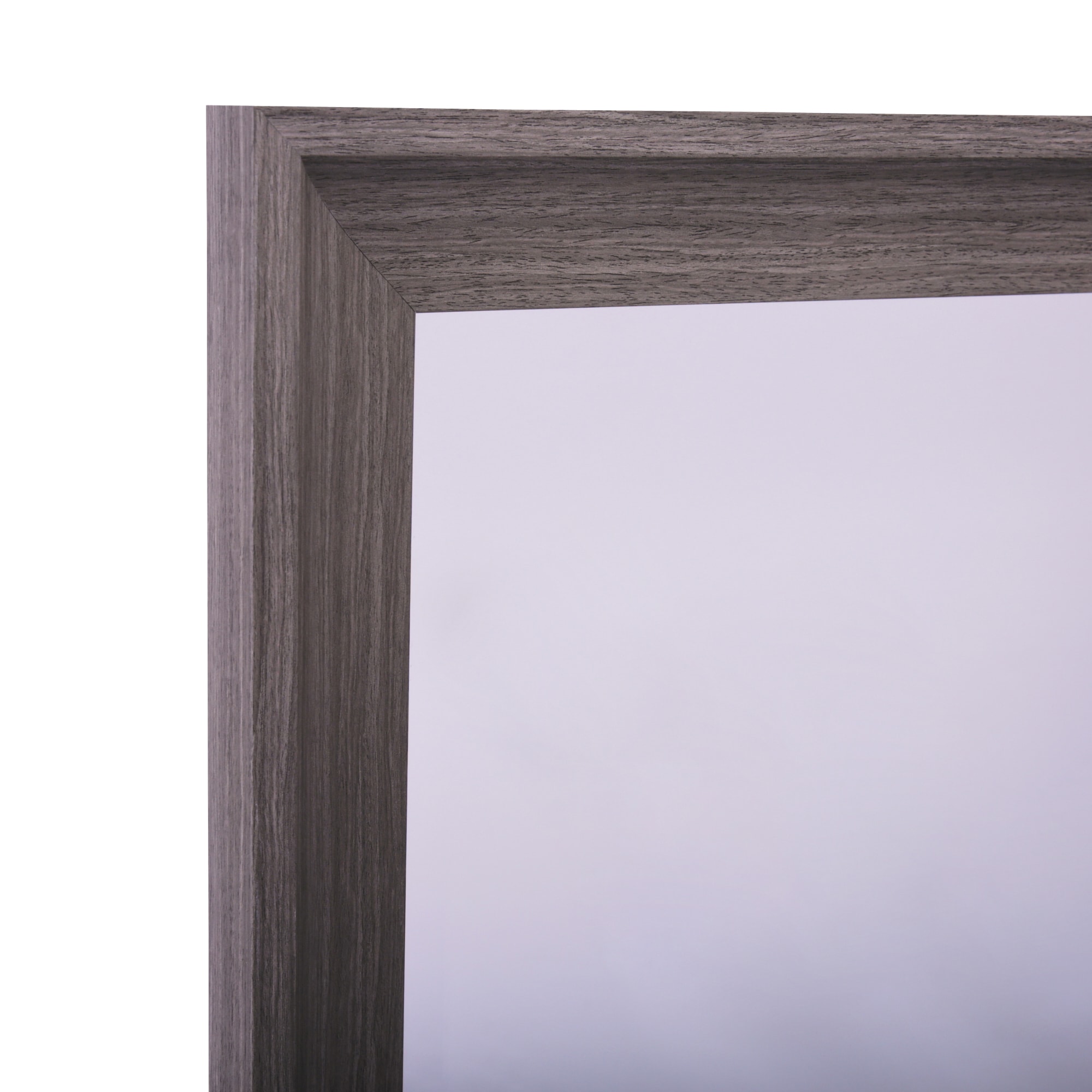allen + roth 26-in W x 32-in H Gray Framed Wall Mirror in the Mirrors ...