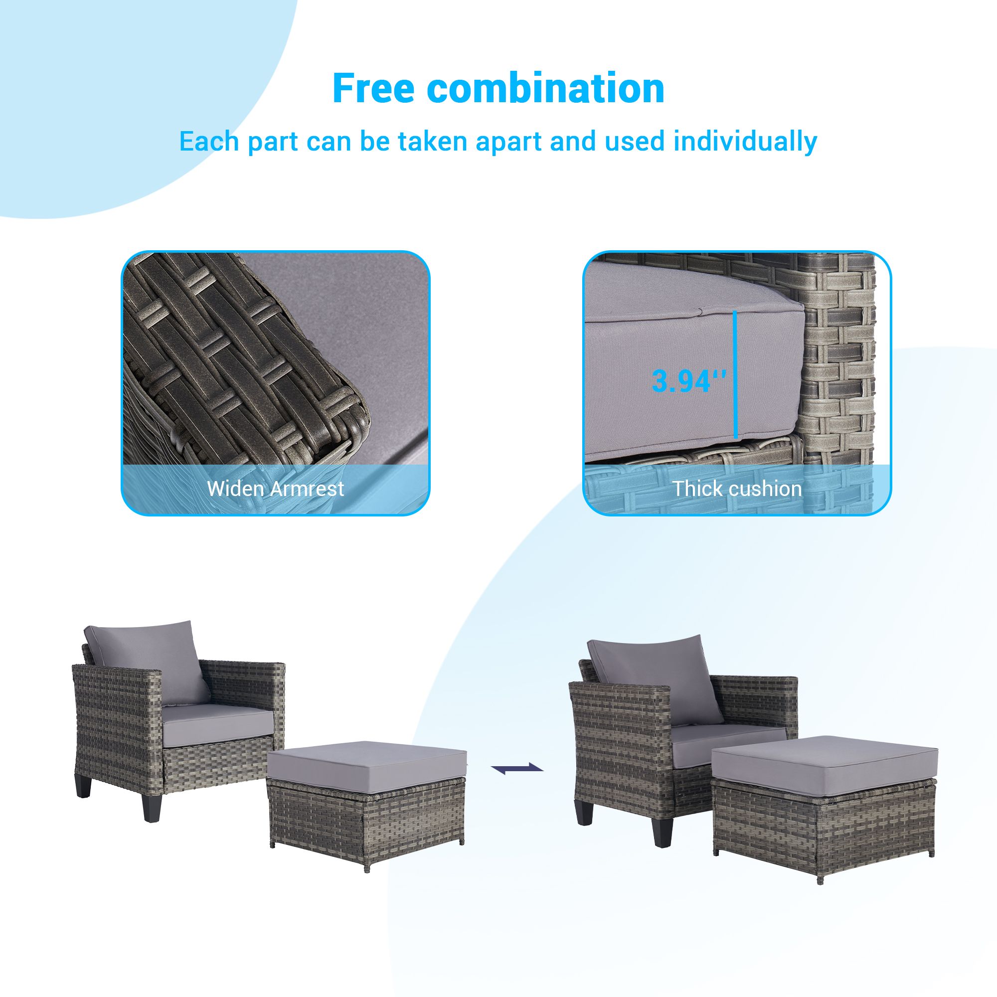 SANSTAR LRS-WS83LY Patio-Conversation-Sets - View #6