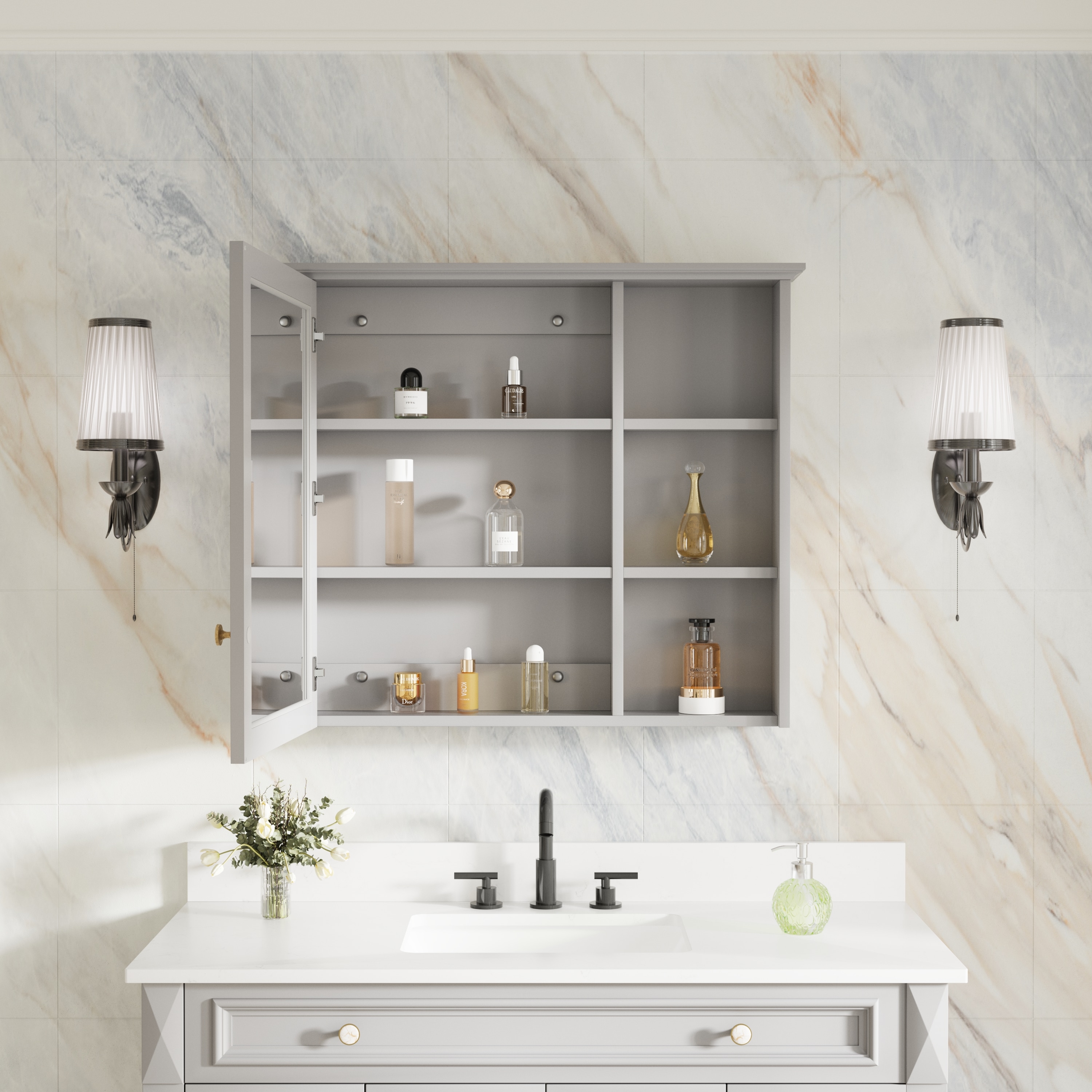 Forclover MF03ZC-WD34TG Bathroom-Medicine-Cabinets - View #8