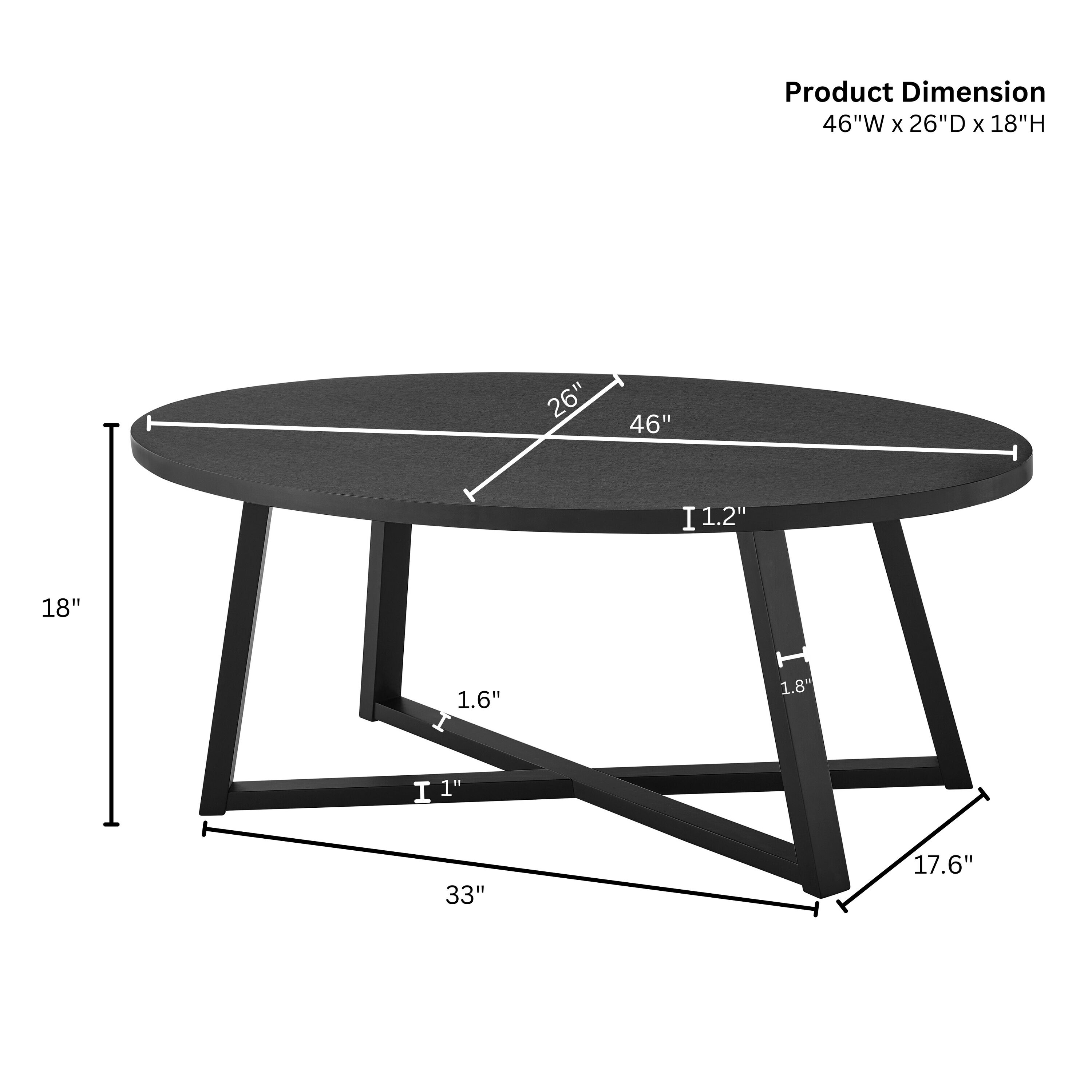Roundhill Furniture OC0165BK Coffee-Tables - View #10
