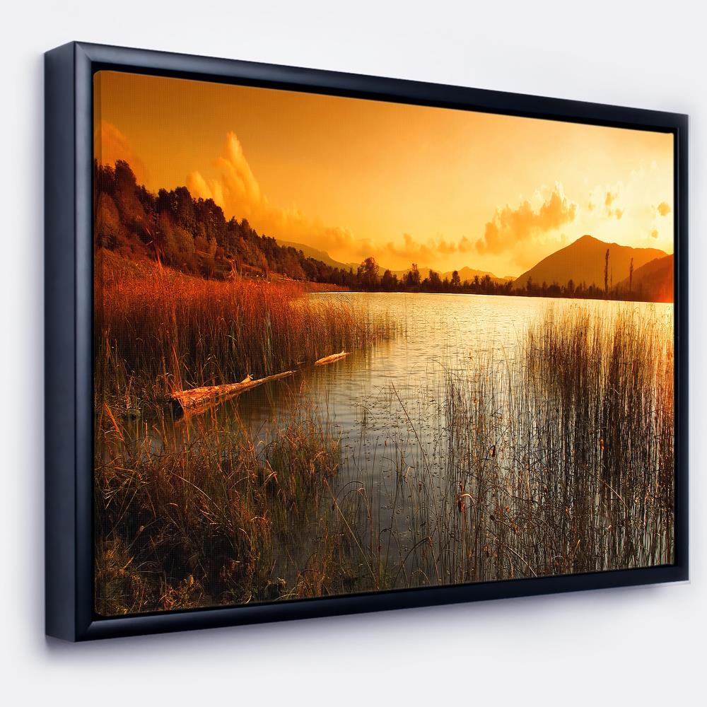 Designart FL11656-42-32-FLB Wood Floater frame 32-Inches H x 42-Inches W Coastal Canvas Print