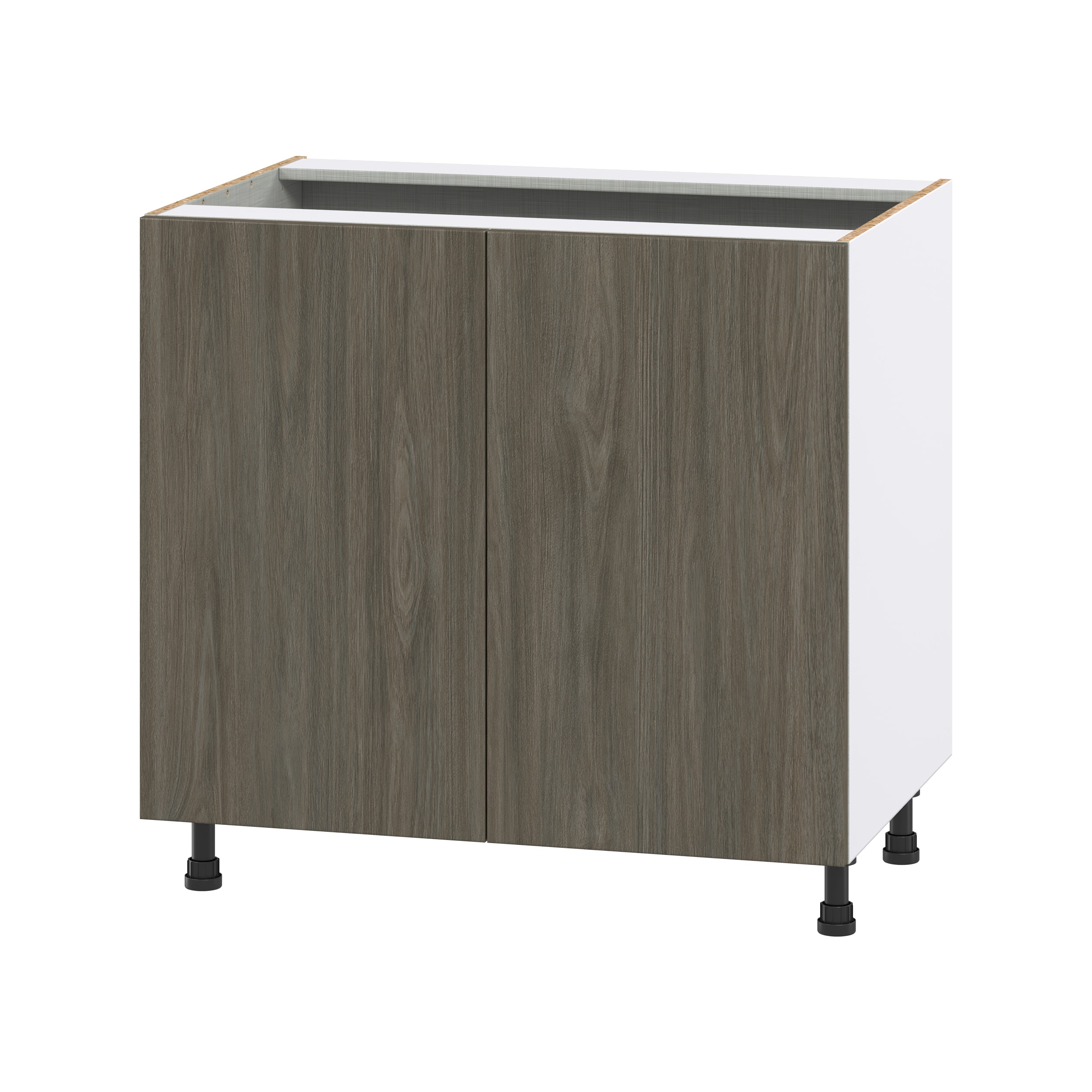 Hugo&Borg Savane 36-in W x 34.5-in H x 14-in D Textmel Base Fully Assembled Cabinet (Flat Panel Slab Door Style)