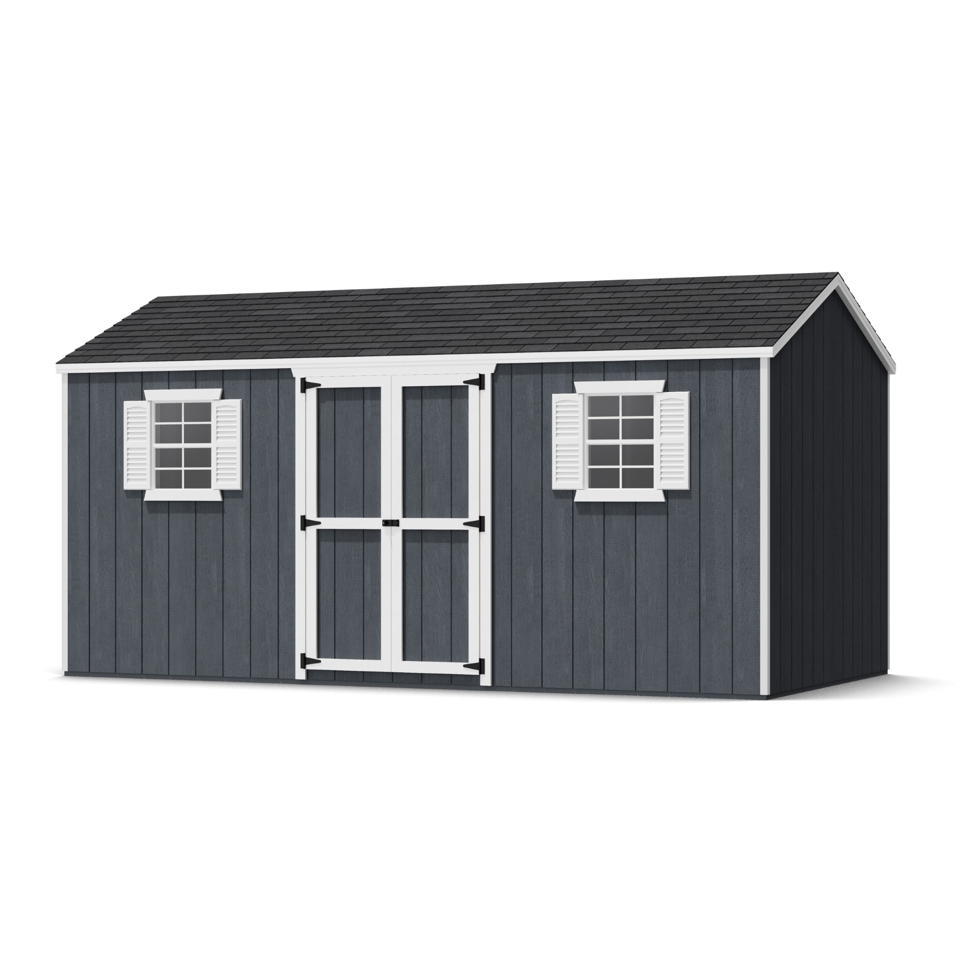 Little Cottage Co 8X16 VWS-PC-FK Value Workshop 8-ft x 16-ft Gable Style Wood Outdoor Storage Shed with 2 Windows 2 Doors