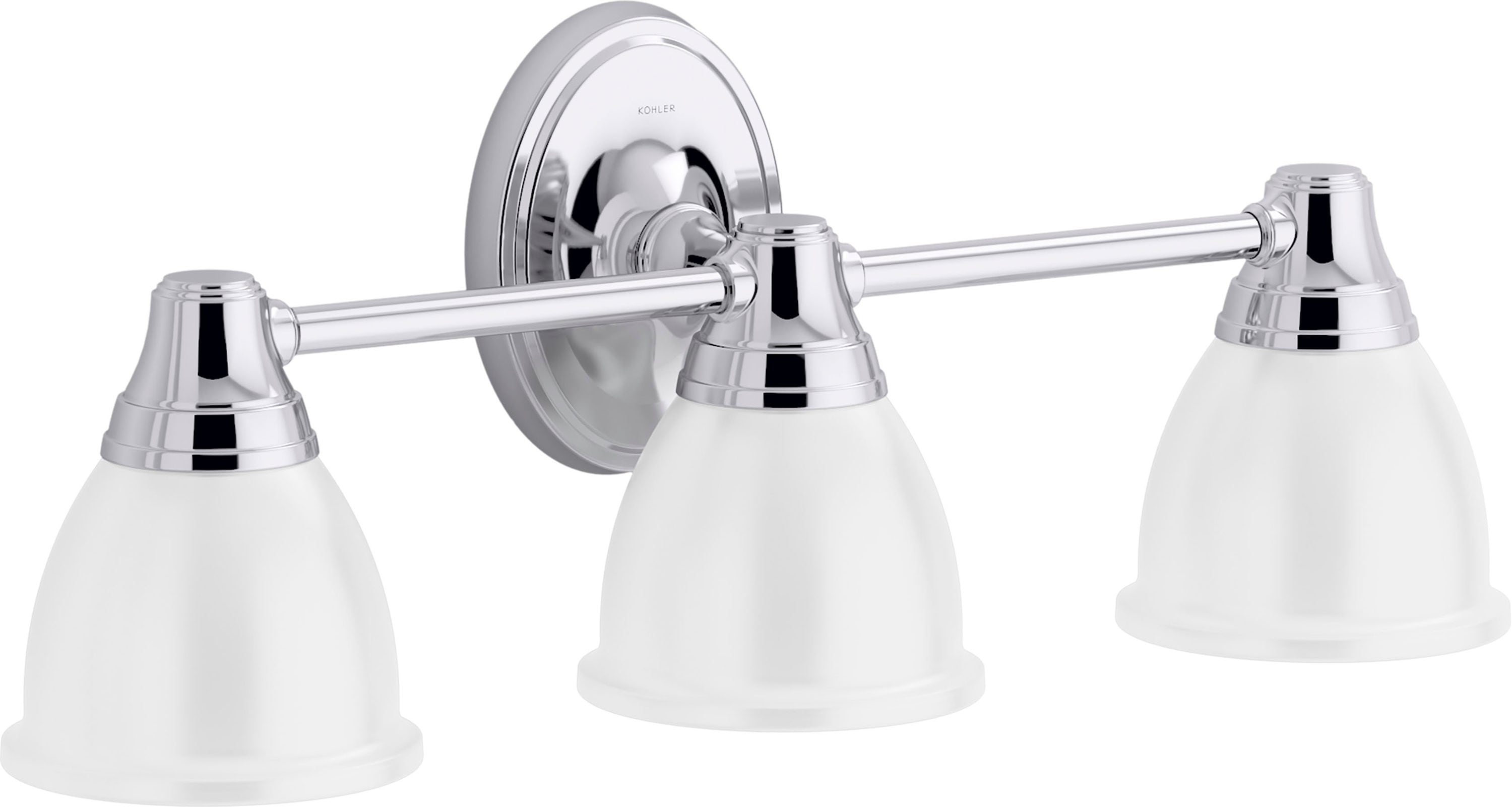 Polished Chrome 3-Light Bathroom Vanity Fixture