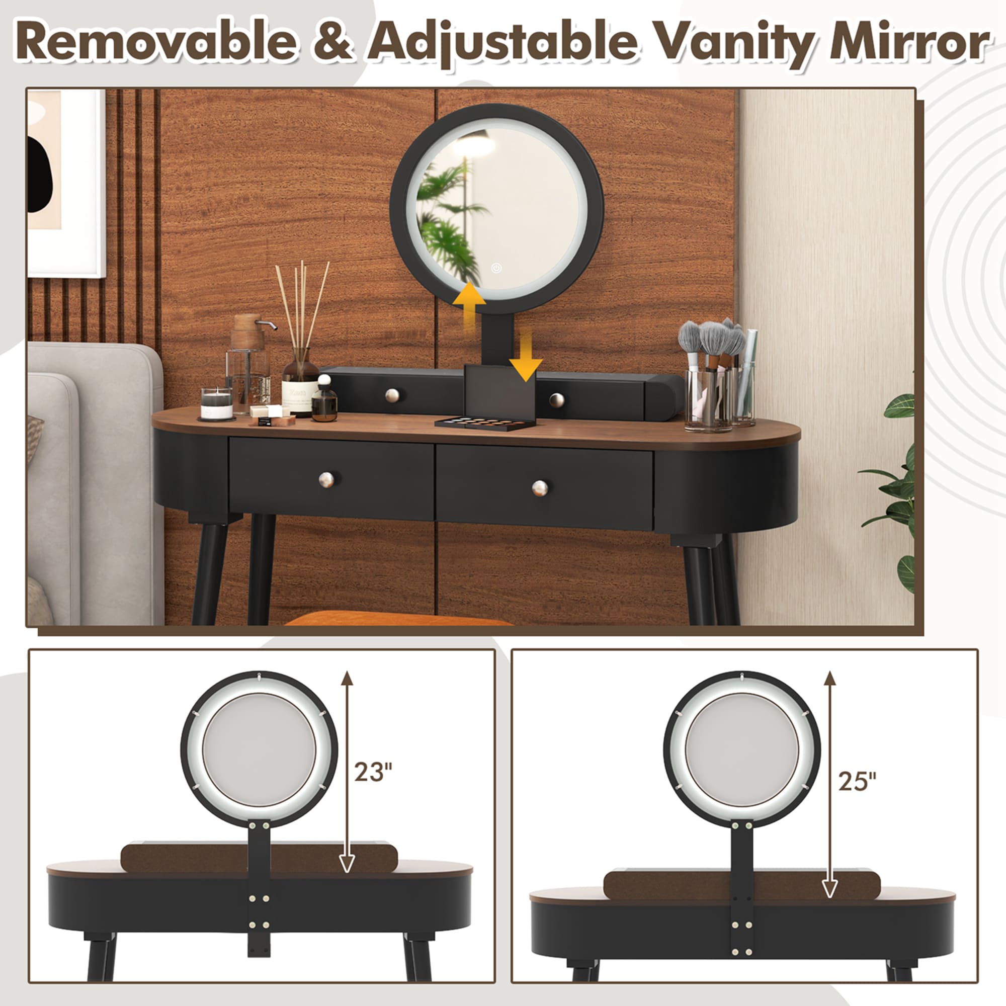 Costway HCST00887 Bedroom-Vanities - View #4