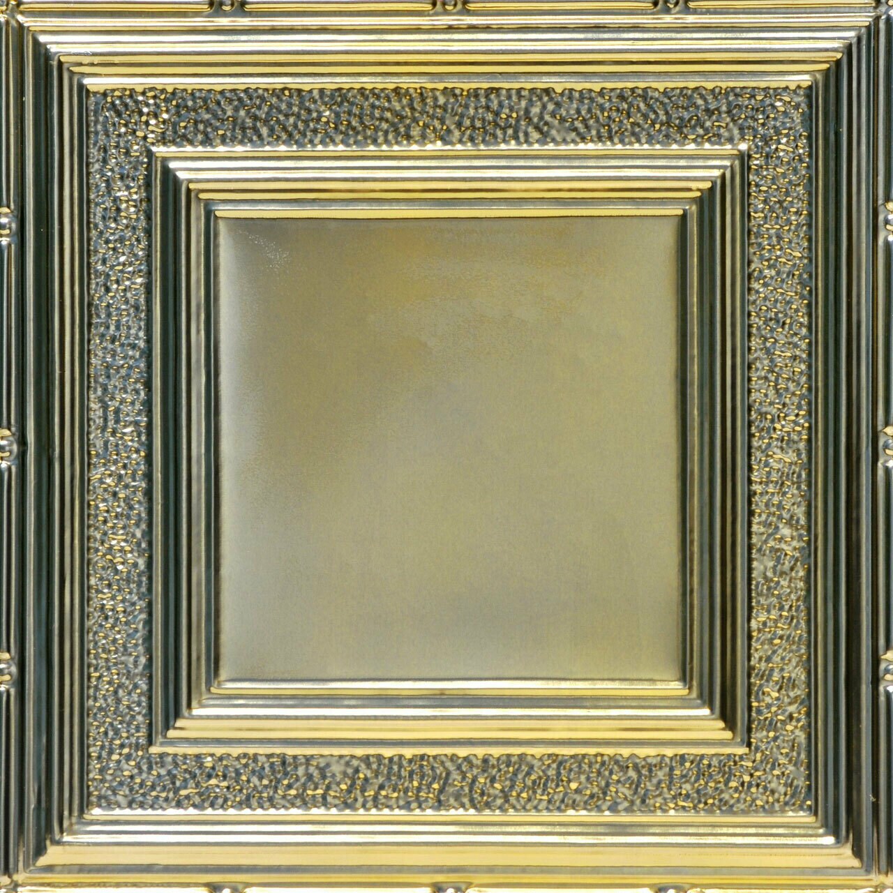 From Plain to Beautiful in Hours SKPC509-GN-24X24-D12 2-ft x 2-ft Country Cork Gold Nugget Steel Drop Ceiling Tile ( 12 -Pack, 48-Sq. Feet / Case )