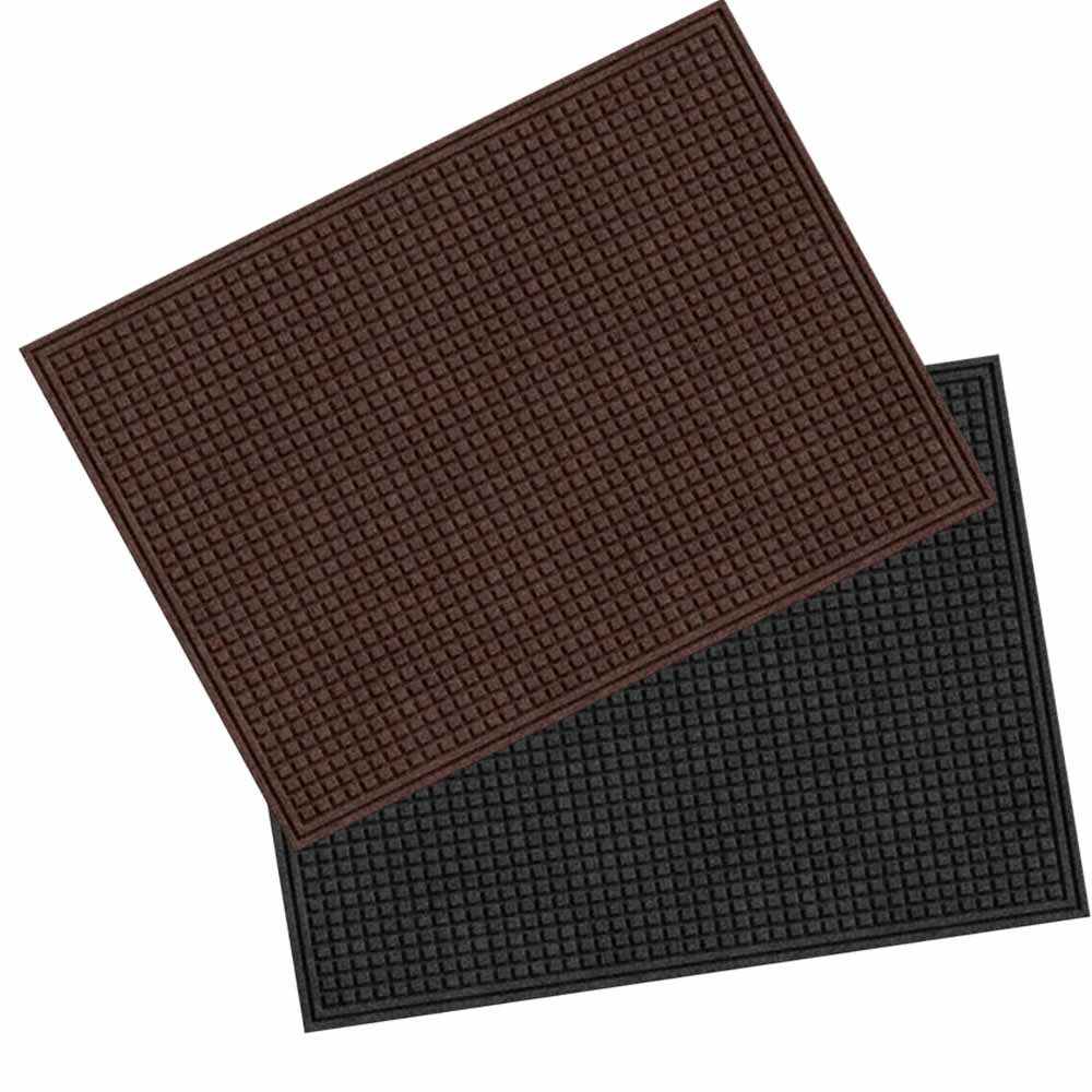 Blue Hawk 880-1403 3-ft x 4-ft Walnut or Onyx Recycled Rubber Indoor or Outdoor Door Mat