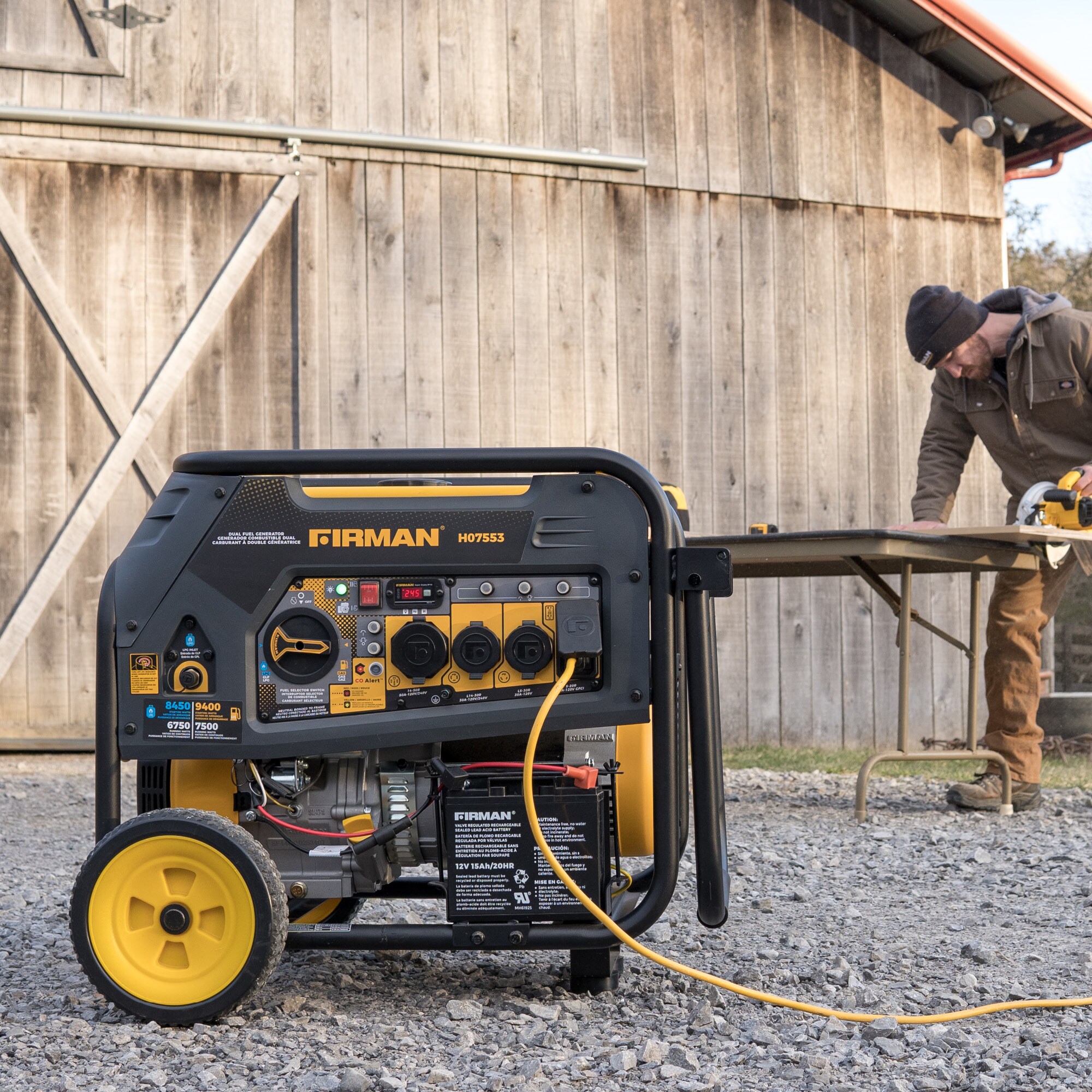 Firman Hybrid 7500-Watt Dual Fuel (Gasoline/Propane) Portable Generator