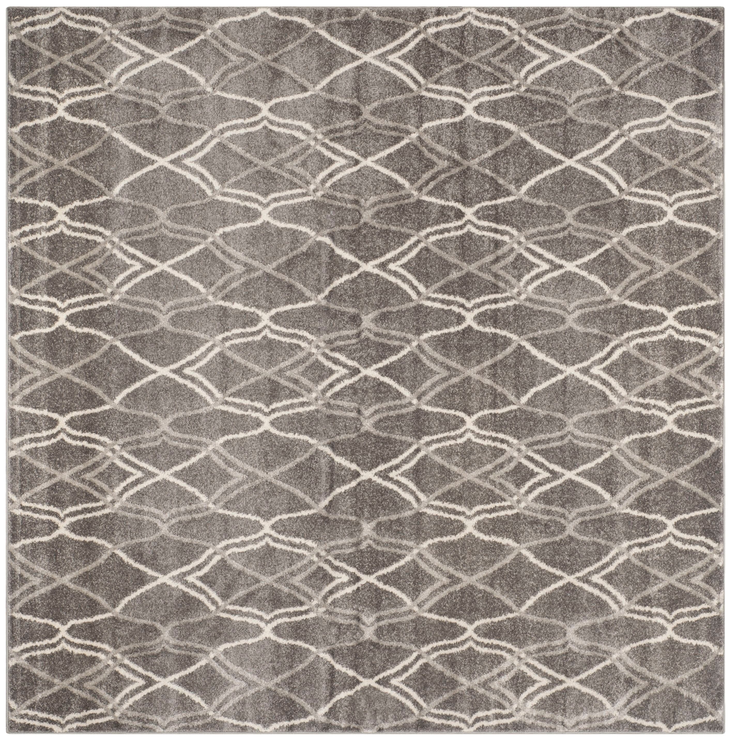 Safavieh AMT417C-7SQ Amherst Cedarhurst 7 x 7 (ft) Loomed Synthetic Gray/Light Gray Square Indoor Geometric Area rug