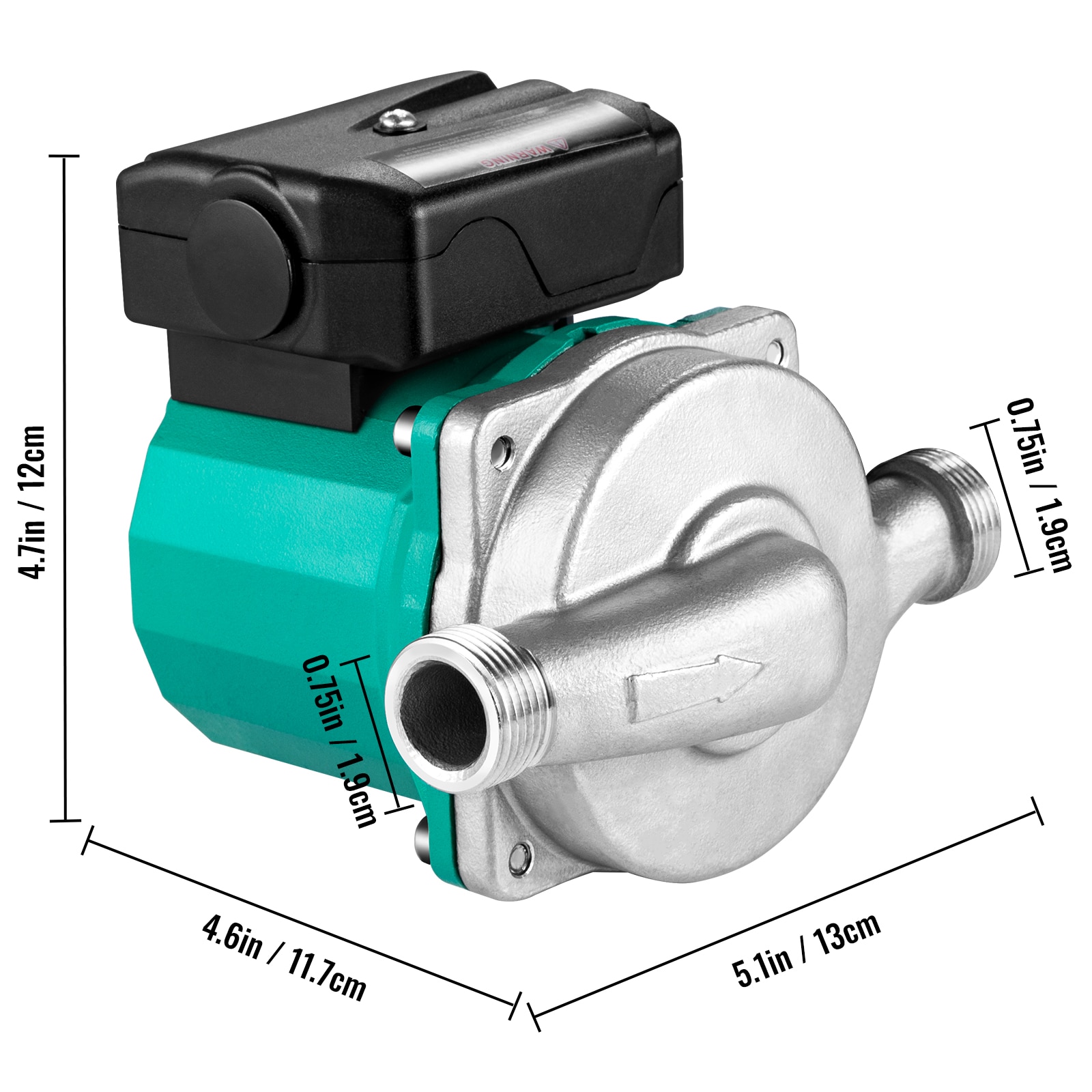 Happybuy Recirculating Pump, 93W 110V Water Circulator Circulating