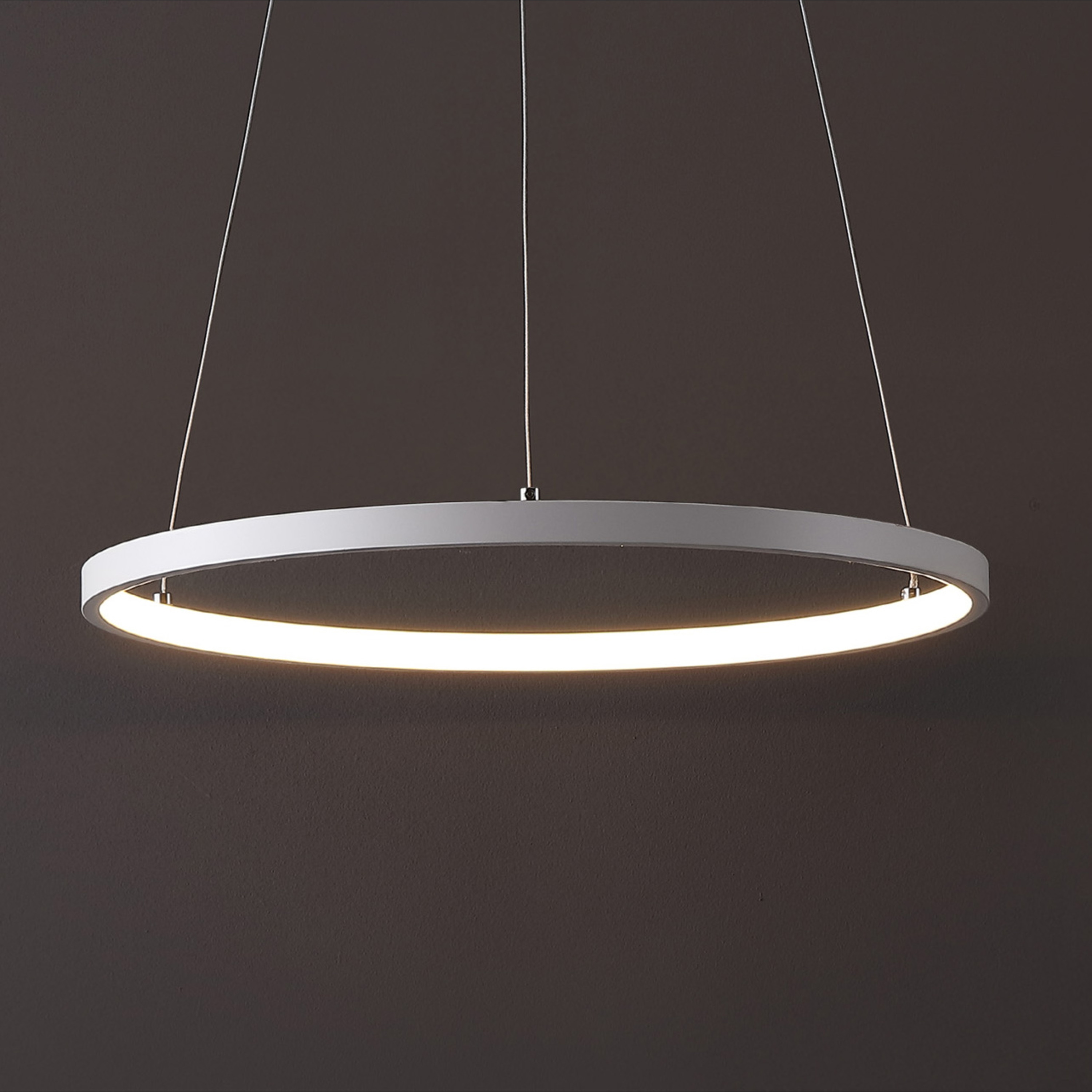 JONATHAN  Y JYL7202I Brice Contemporary Metal Round 1 -Light Matte White Modern/contemporary Geometric Integrated LED Small Hanging Pendant light