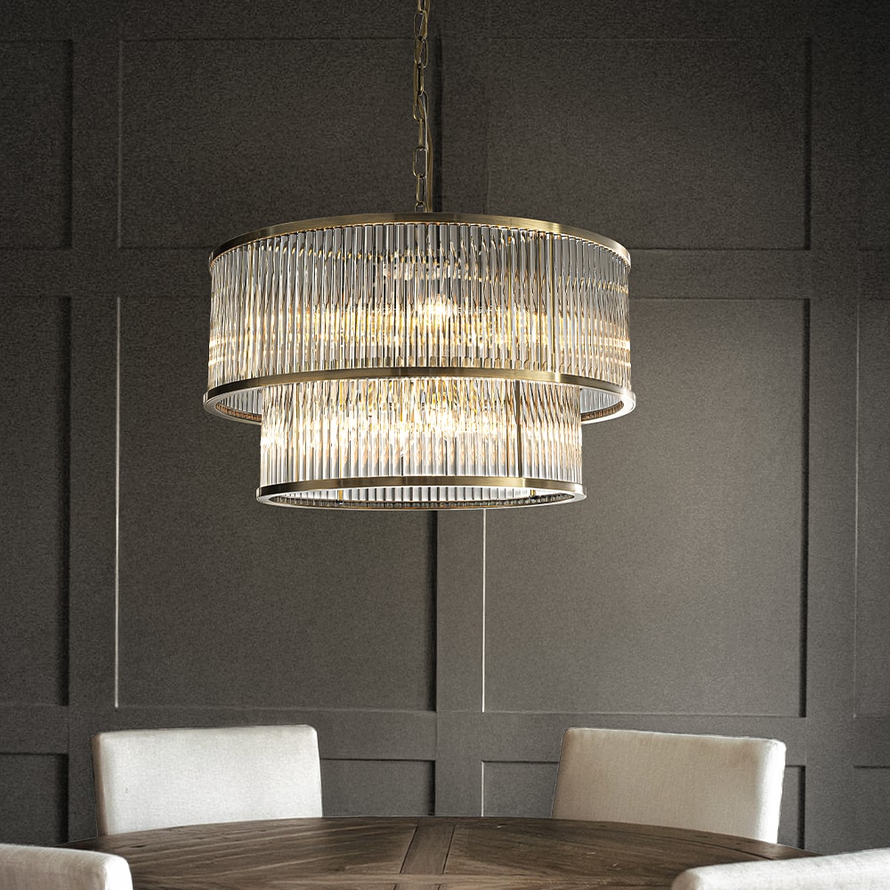 AloaDecor Lighting L7094D4511A 10 -Light Antique Bronze Modern/contemporary For Use in Bedrooms, Dining Rooms, Foyers, Kitchens, Living Rooms Chandelier