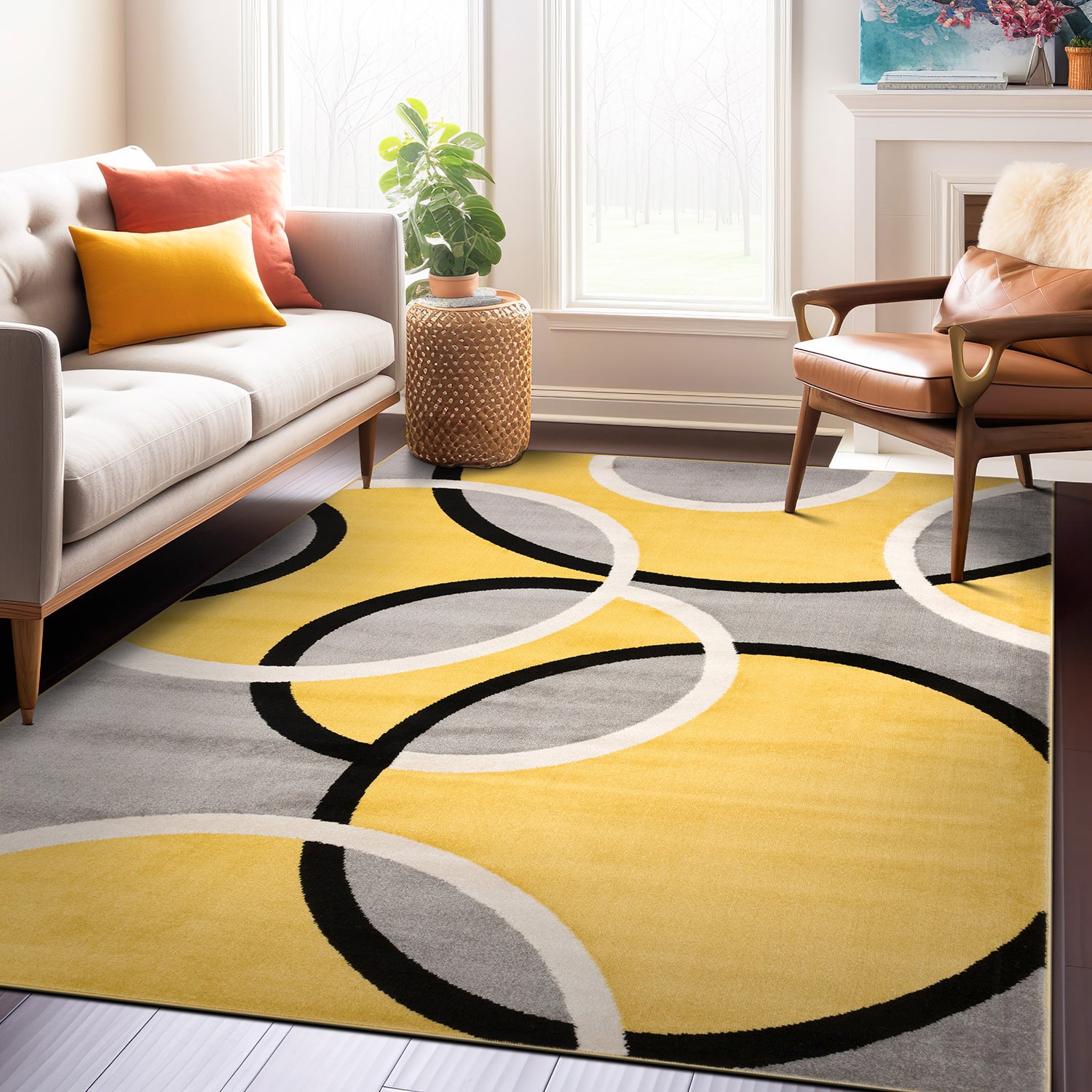 World Rug Gallery 368YELLOW8X12 rugs - View #2