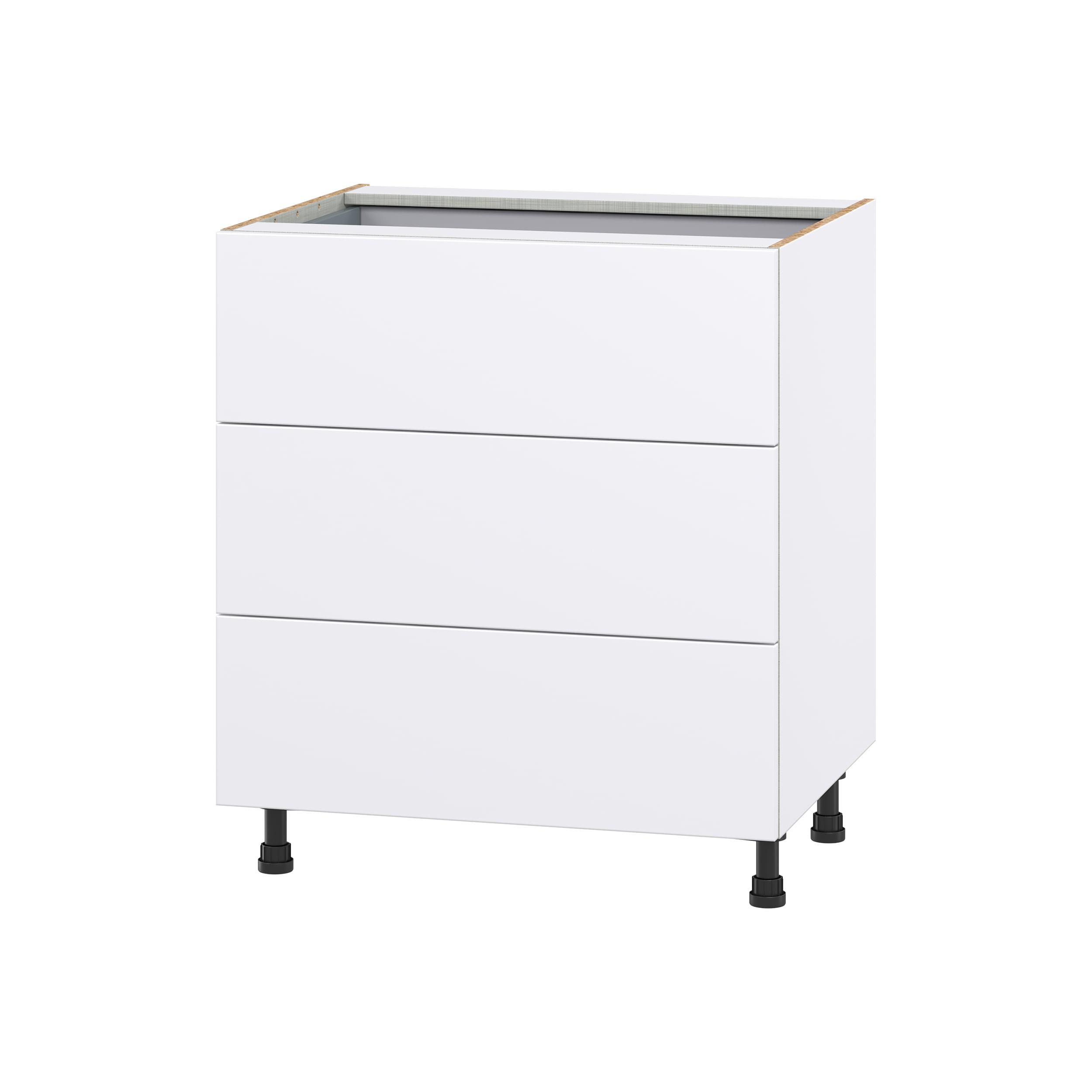 Hugo&Borg DSB3DA30I1-LA Lasalle 30-in W x 34.5-in H x 24-in D Bright White Slab 4 -Drawers Drawer Base Fully assembled Cabinet (Flat Panel Slab)