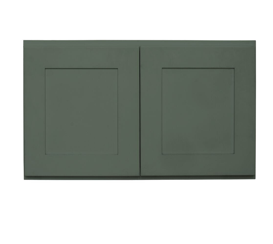 RELIABILT LS-SB-W3015B Monroe 30-in W x 15-in H x 12-in D Basil Green Wall Ready to assemble Plywood Cabinet (Recessed Panel Shaker)