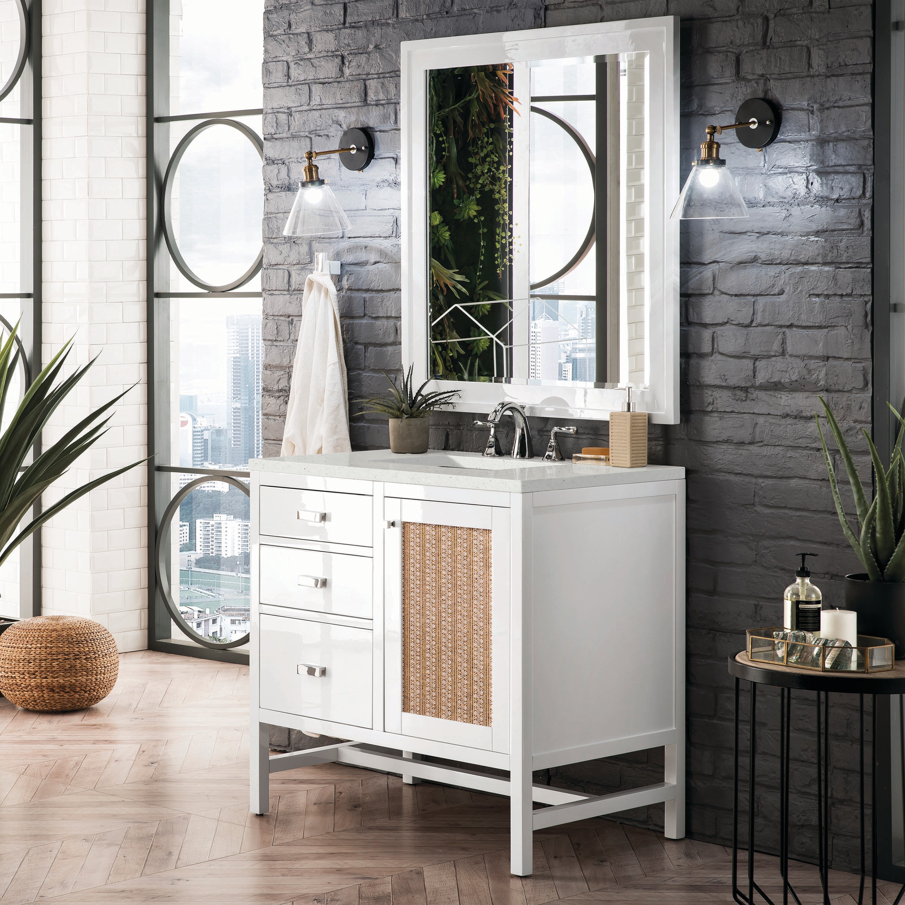 James Martin Vanities E444-V36-GW-3LDL Bath-Vanity-Combo - View #3