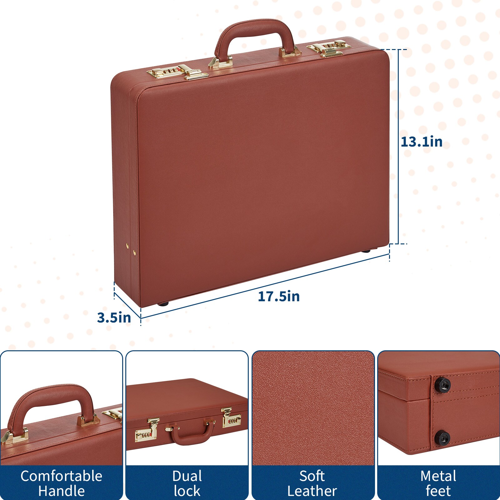 Garvee Briefcases for Men Professional Leather Briefcase Dual ...
