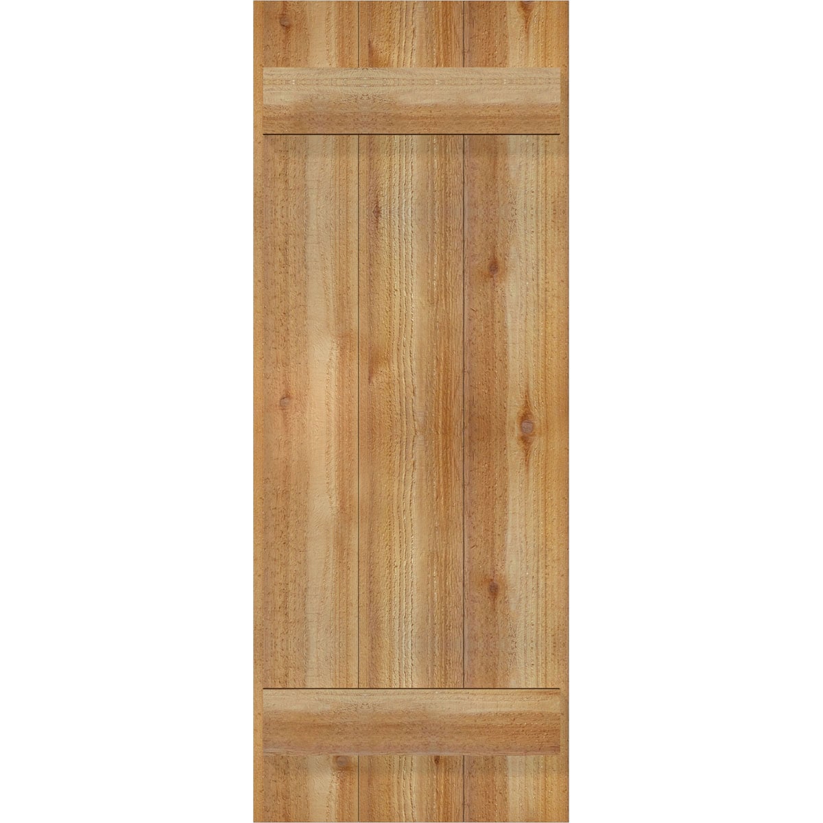 Ekena Millwork 2-Pack 16.125-in W x 42-in H Unfinished Board and Batten Wood Western Red cedar Exterior Shutters