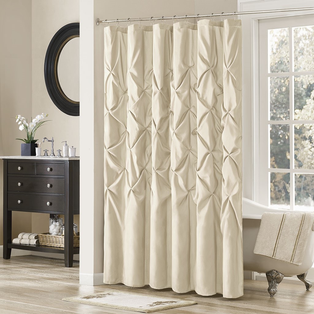 Tinyhomie Tufted Semi-Sheer Shower Curtain
