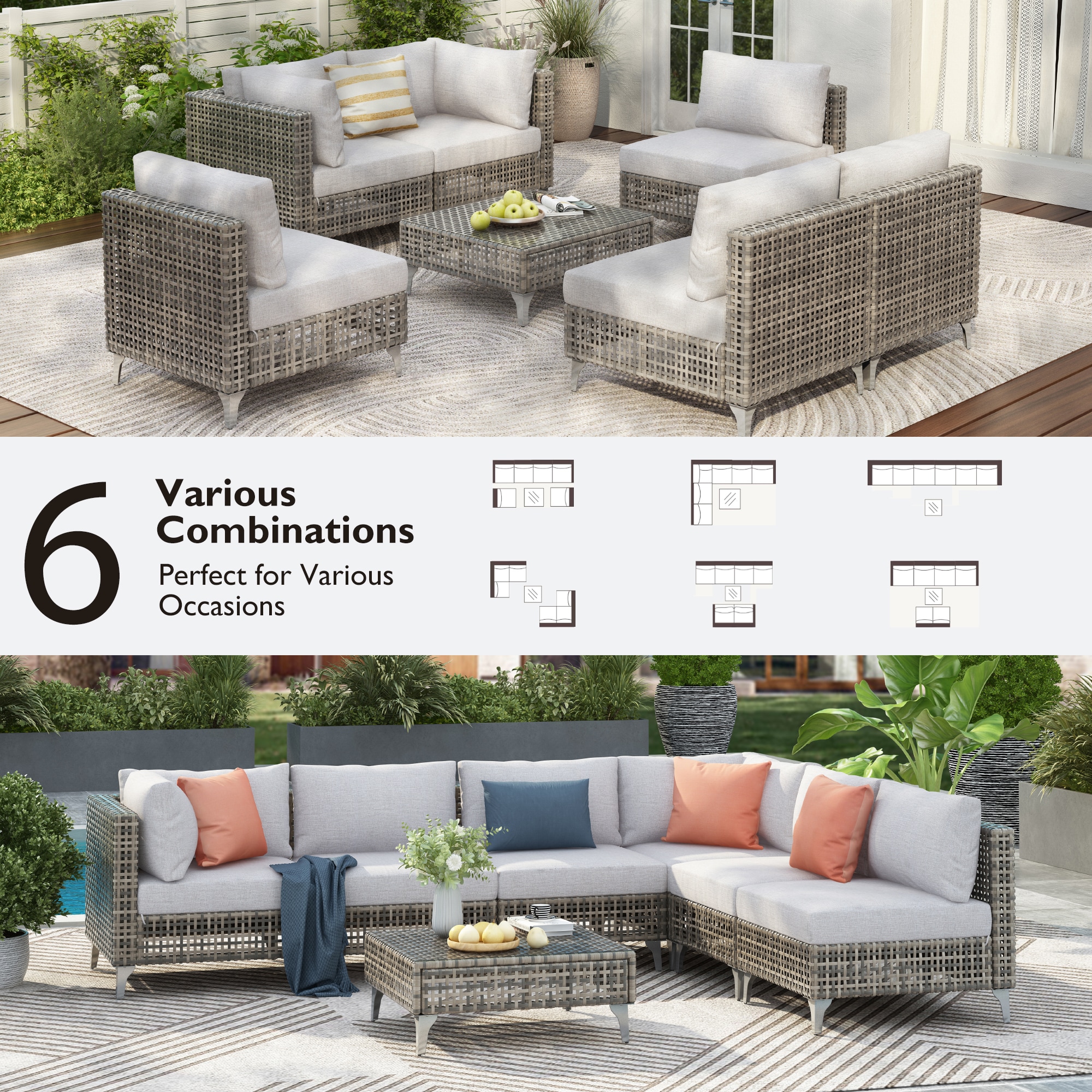 SINOFURN SYB260073GY Patio-Sofas-Daybeds - View #13
