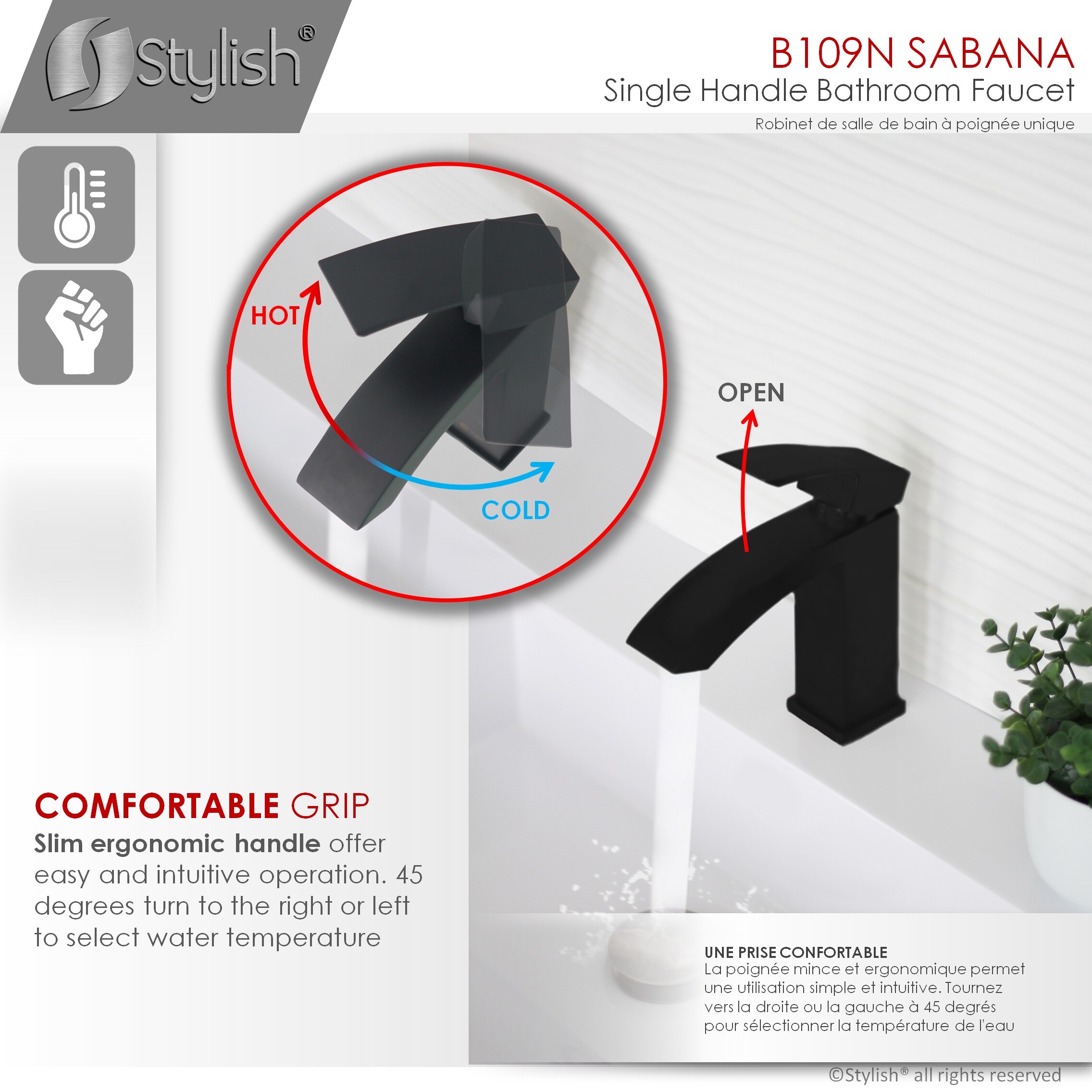 Stylish B-109N Lavatory-Faucets - View #4