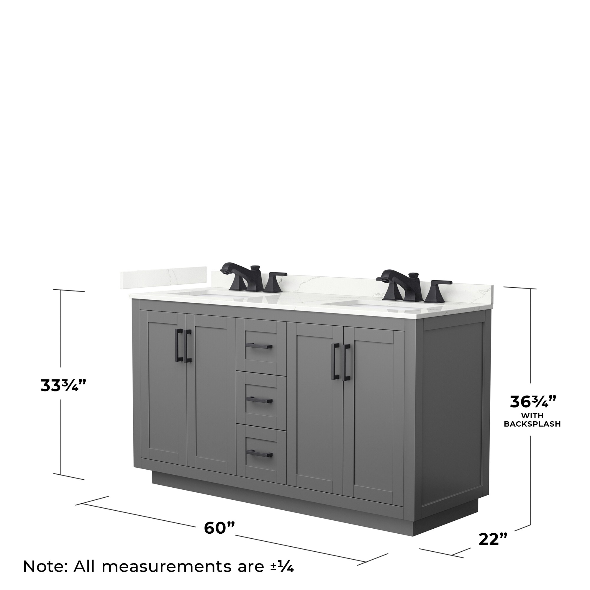 Wyndham Collection WCF292960DGBGTUS3MXX Bath-Vanity-Combo - View #5