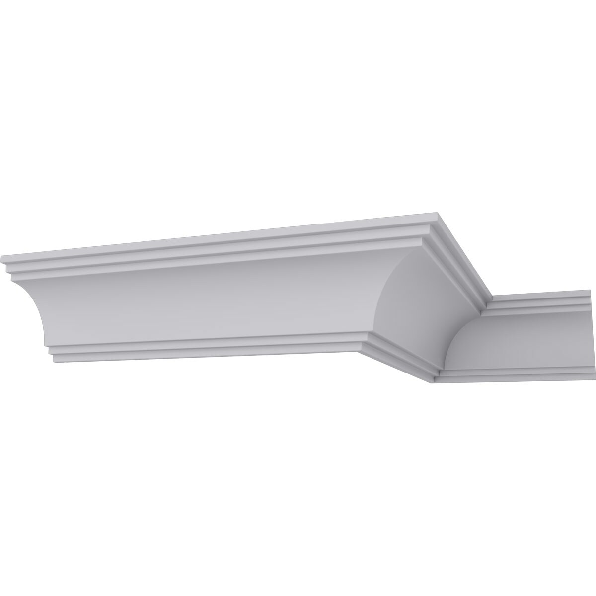 White Primed Urethane Crown Moulding, 94.5 inches