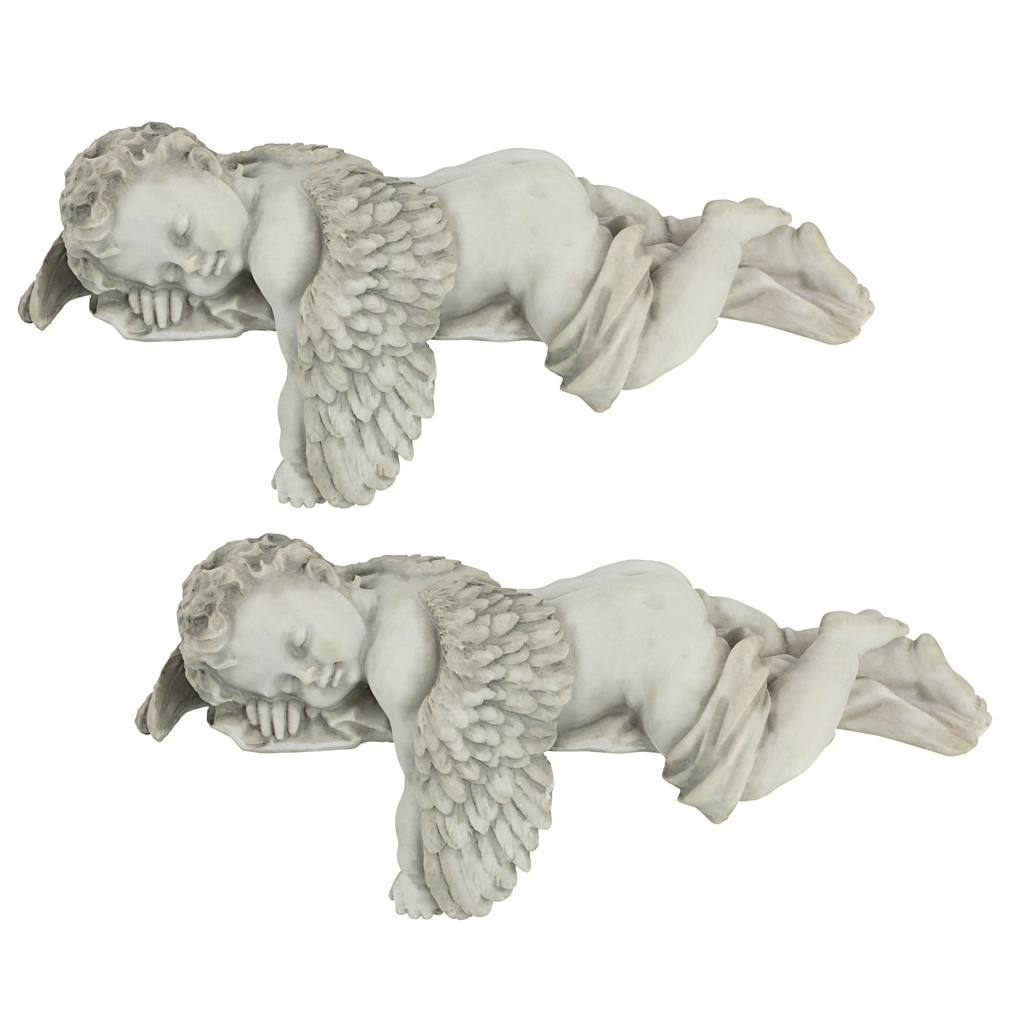 Design Toscano NG934033 5-in H x 12-in W Off-white Angels and Cherubs Garden Statue