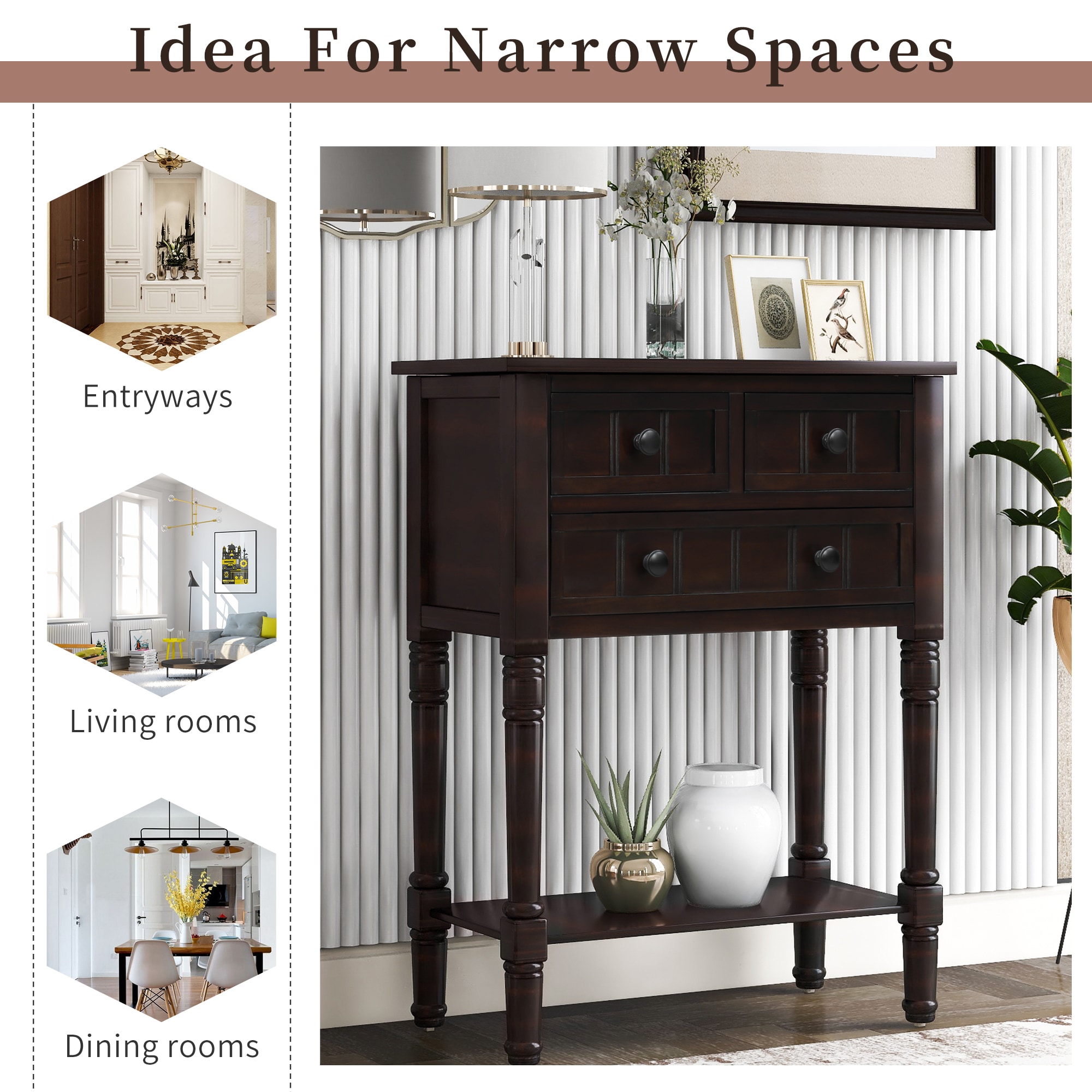ModernLuxe WF192646AAB Console-Sofa-Tables - View #6