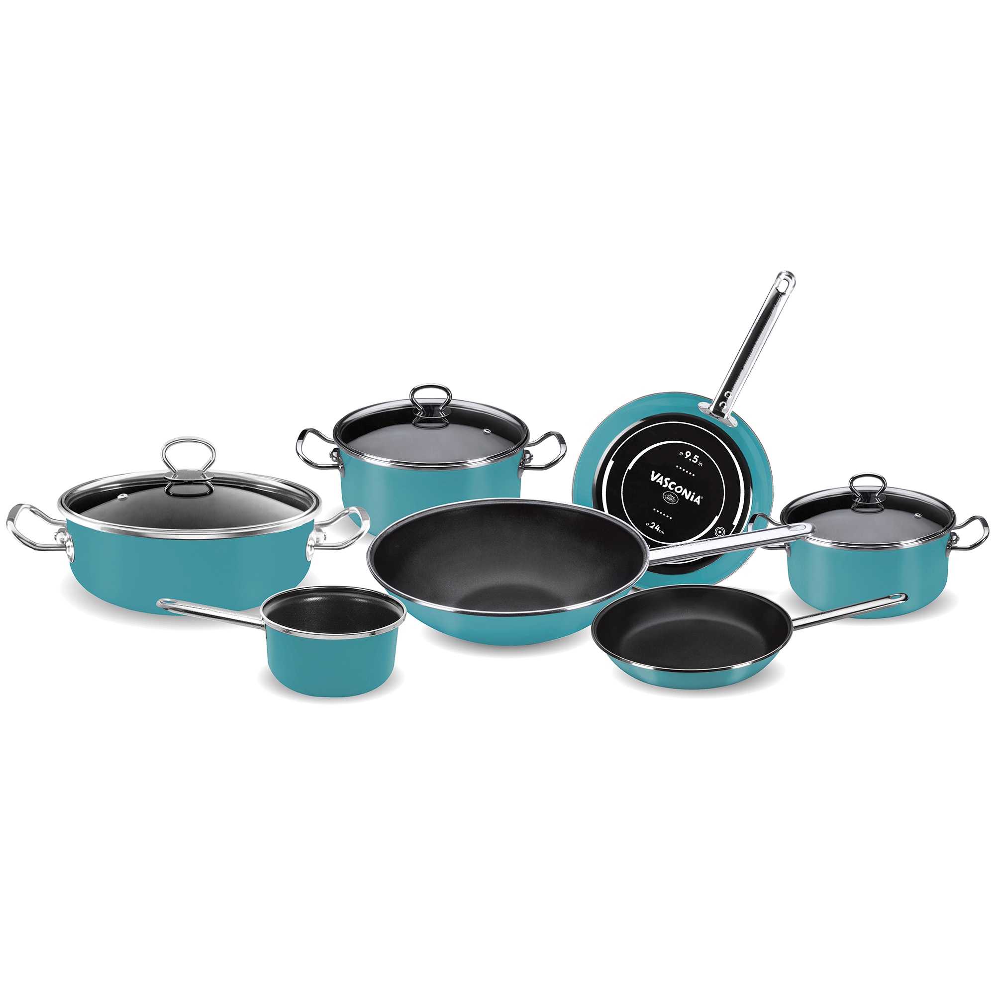 Vasconia EKV4043594 12.60-Inches Steel with non-stick coating Cookware set with Lid