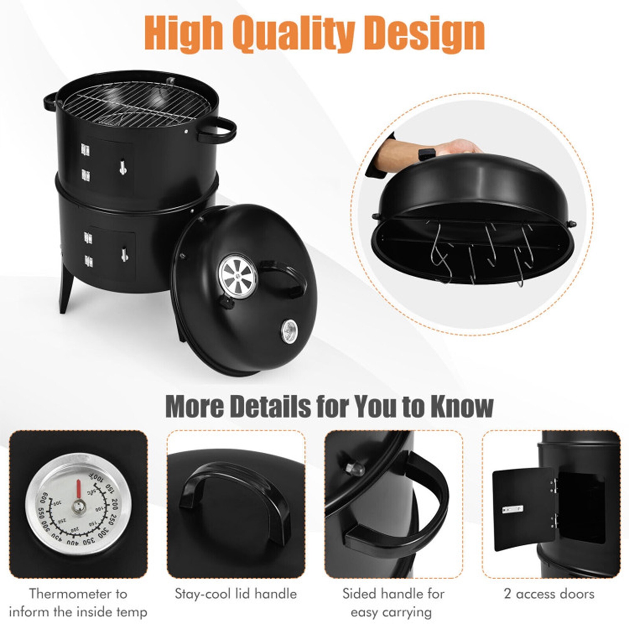 Mondawe MO580BK Charcoal-Grills - View #4