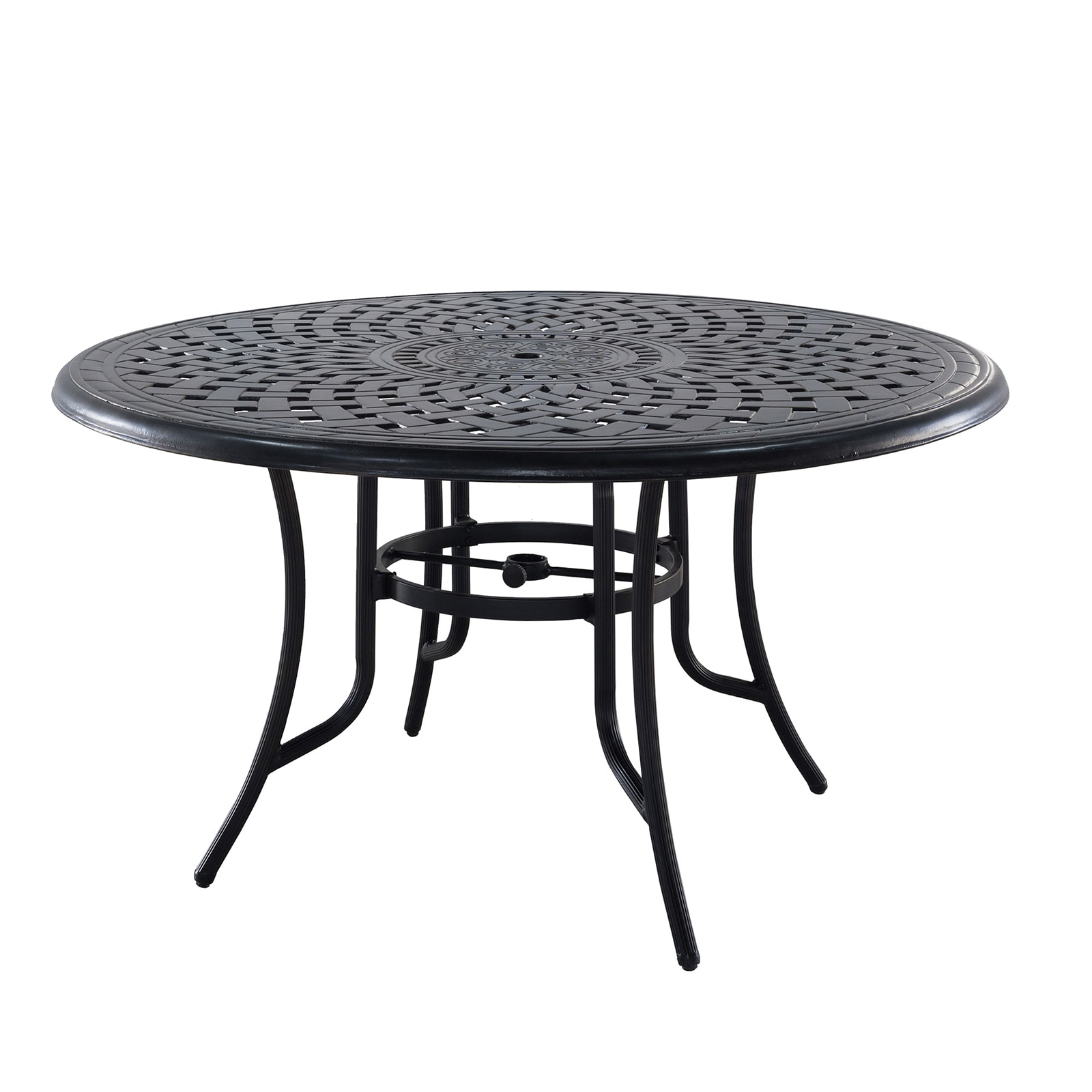 Mondawe MO-IVY1140R51 Cast Aluminum Round Outdoor Dining 51-in W x 51-in L with Umbrella Hole