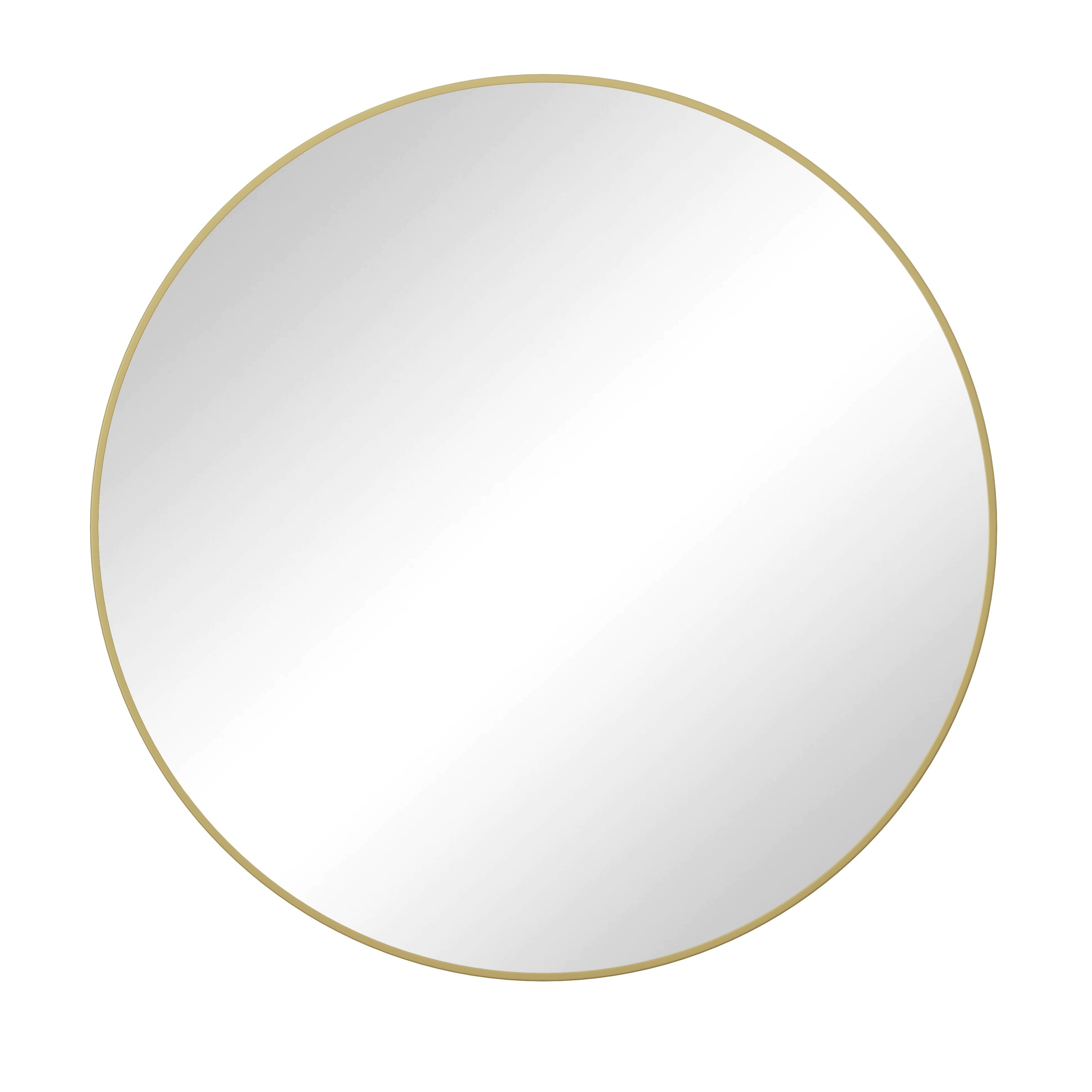 ToolCat BZ-2-20-JYG 39-in x 39-in Framed Round Fog Free Tilting Bathroom Vanity Mirror ( Gold )