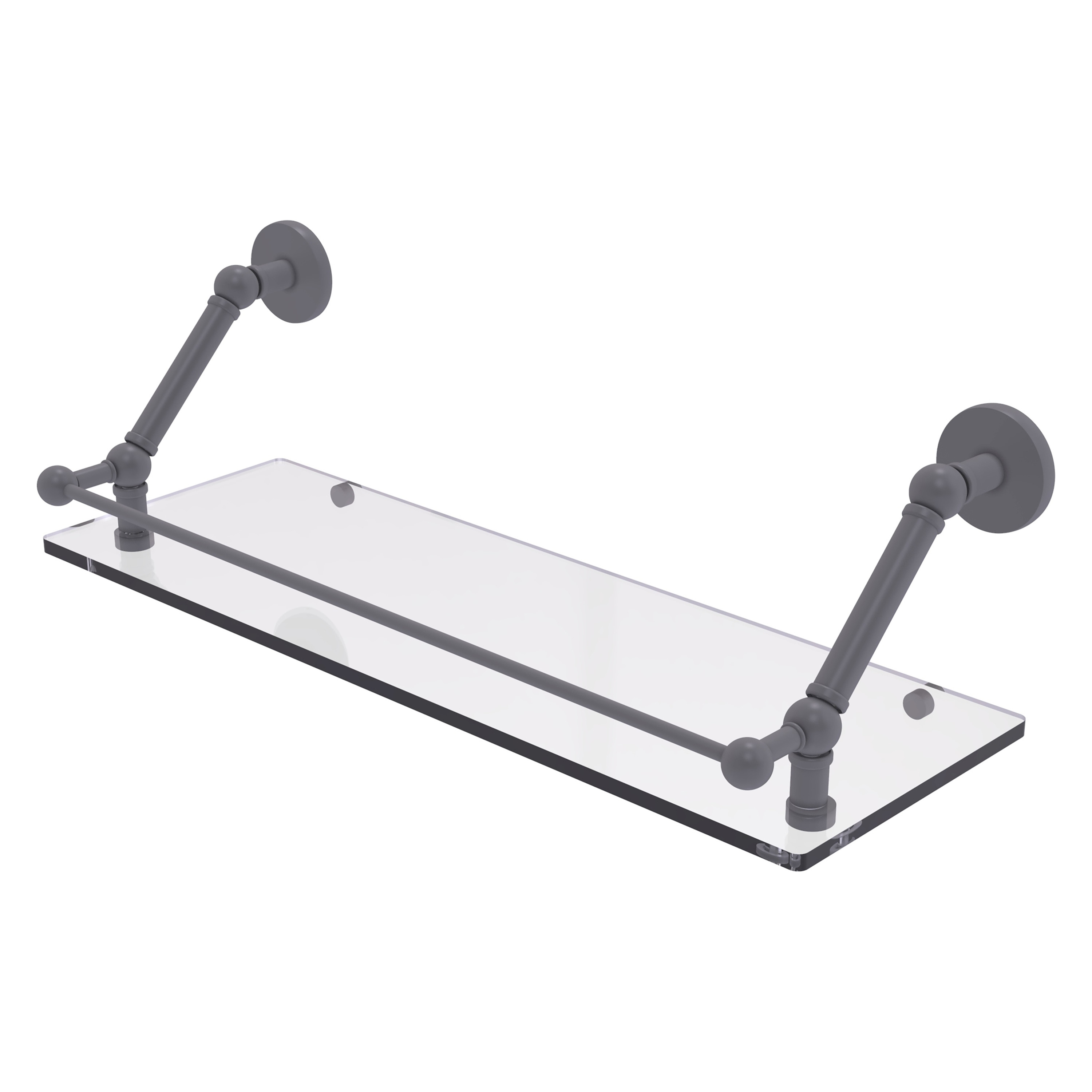 Allied Brass P1000-1-24-GAL-GYM Prestige Skyline Matte Gray Wall mount Bathroom Shelf ( 24-in x 8-in x 8-in )