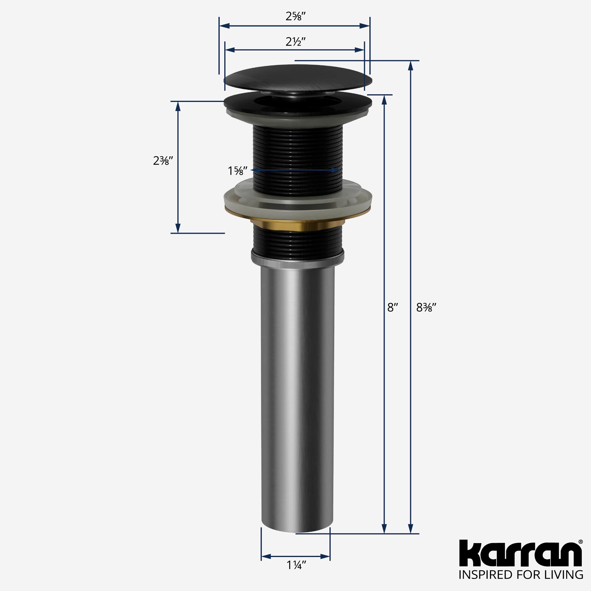 Karran PU25MB Popup-Drains-Accessories - View #3