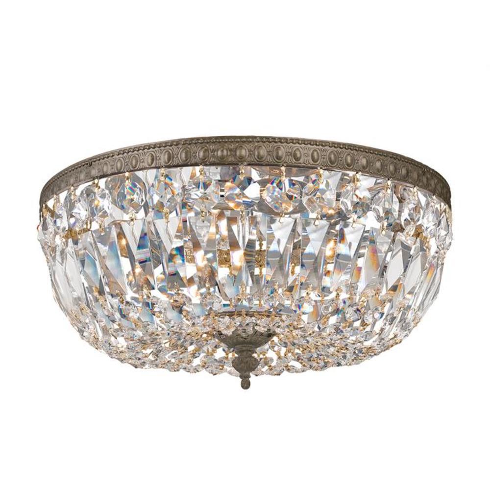 Crystorama 714-EB-CL-MWP Ceiling Mount 14-in English Bronze Flush Mount Light