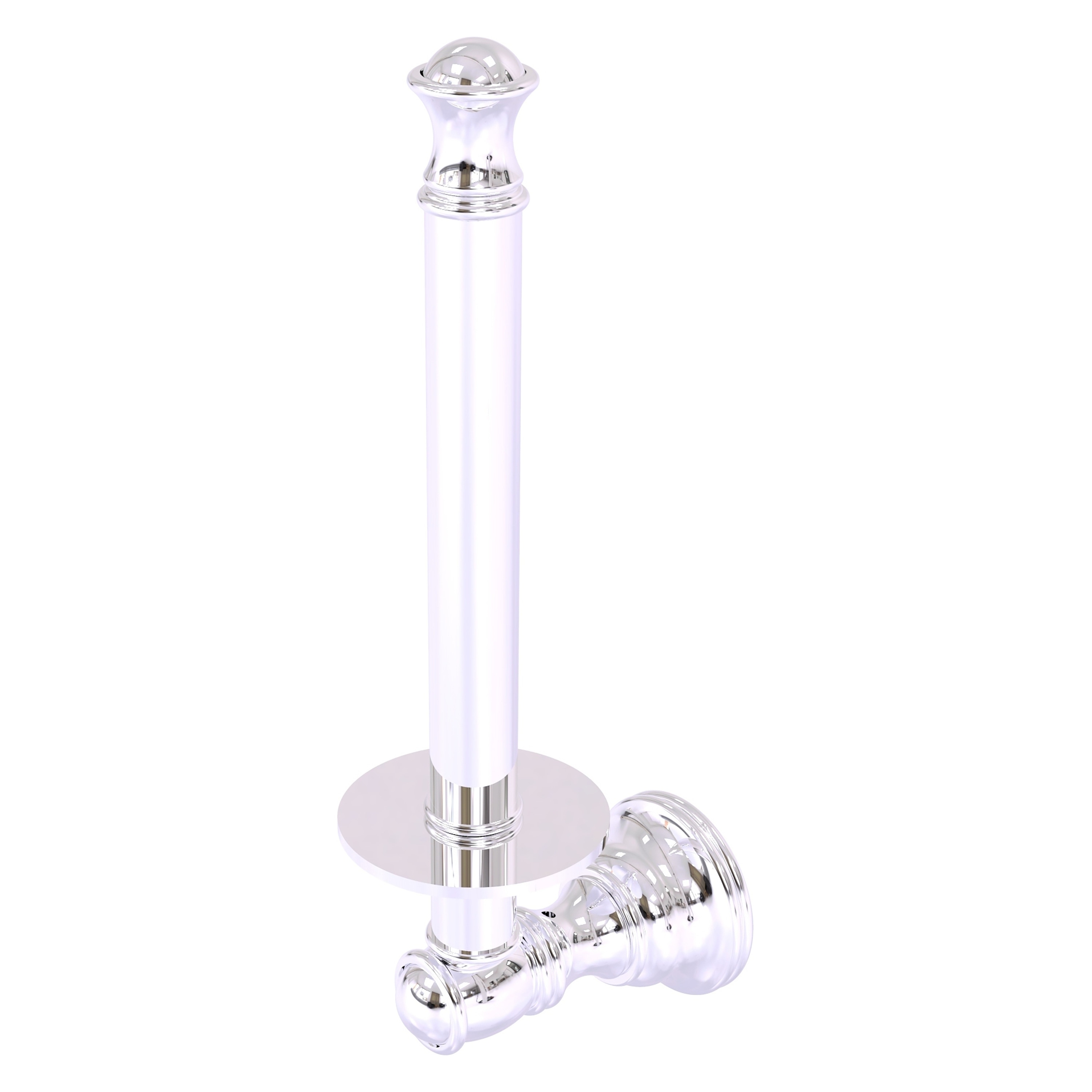 Allied Brass CL-24U-PC Carolina Polished Chrome Wall mount Single post Toilet Paper Holder 1 -Rolls with Storage