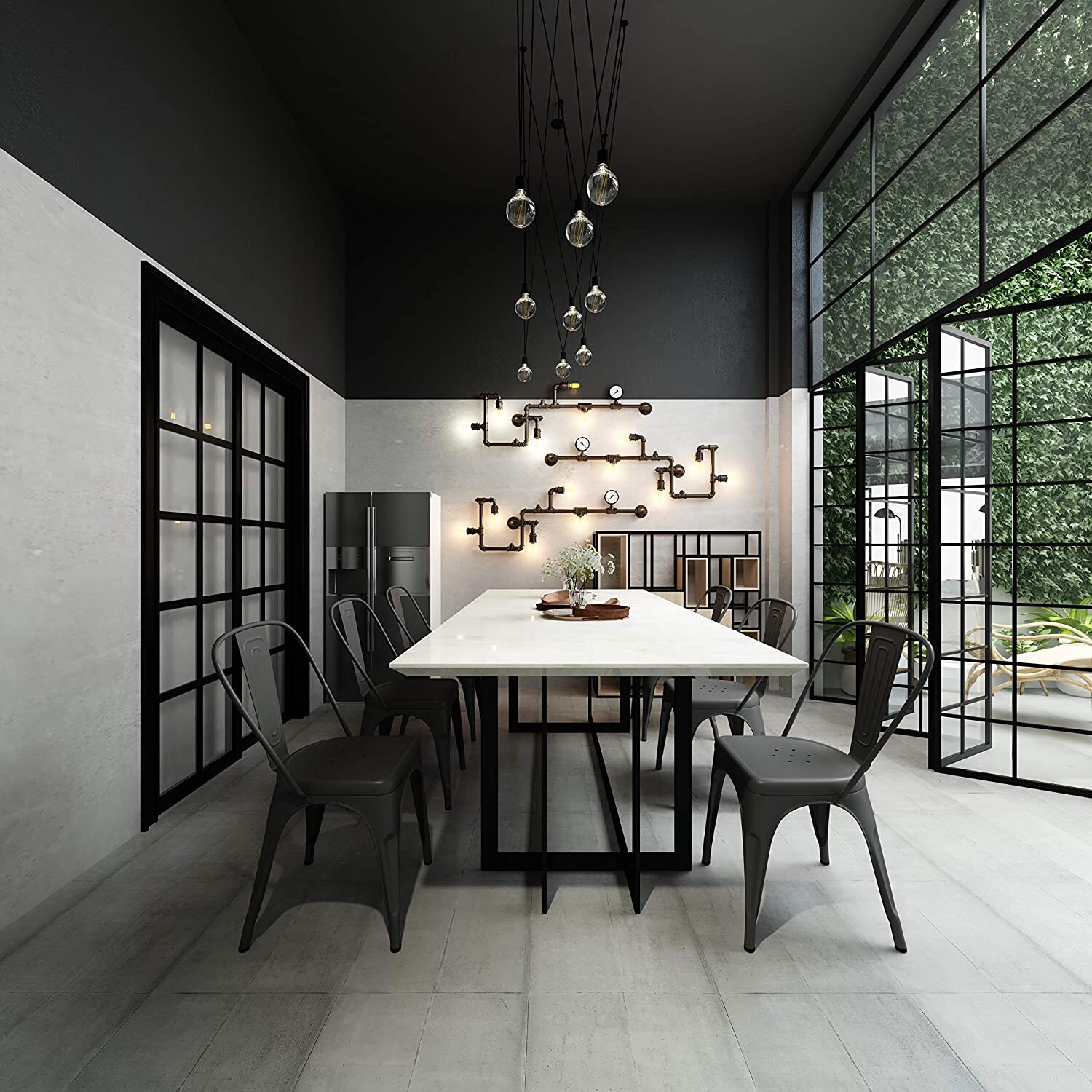CASAINC YY0001A-GR Dining-Chairs - View #2
