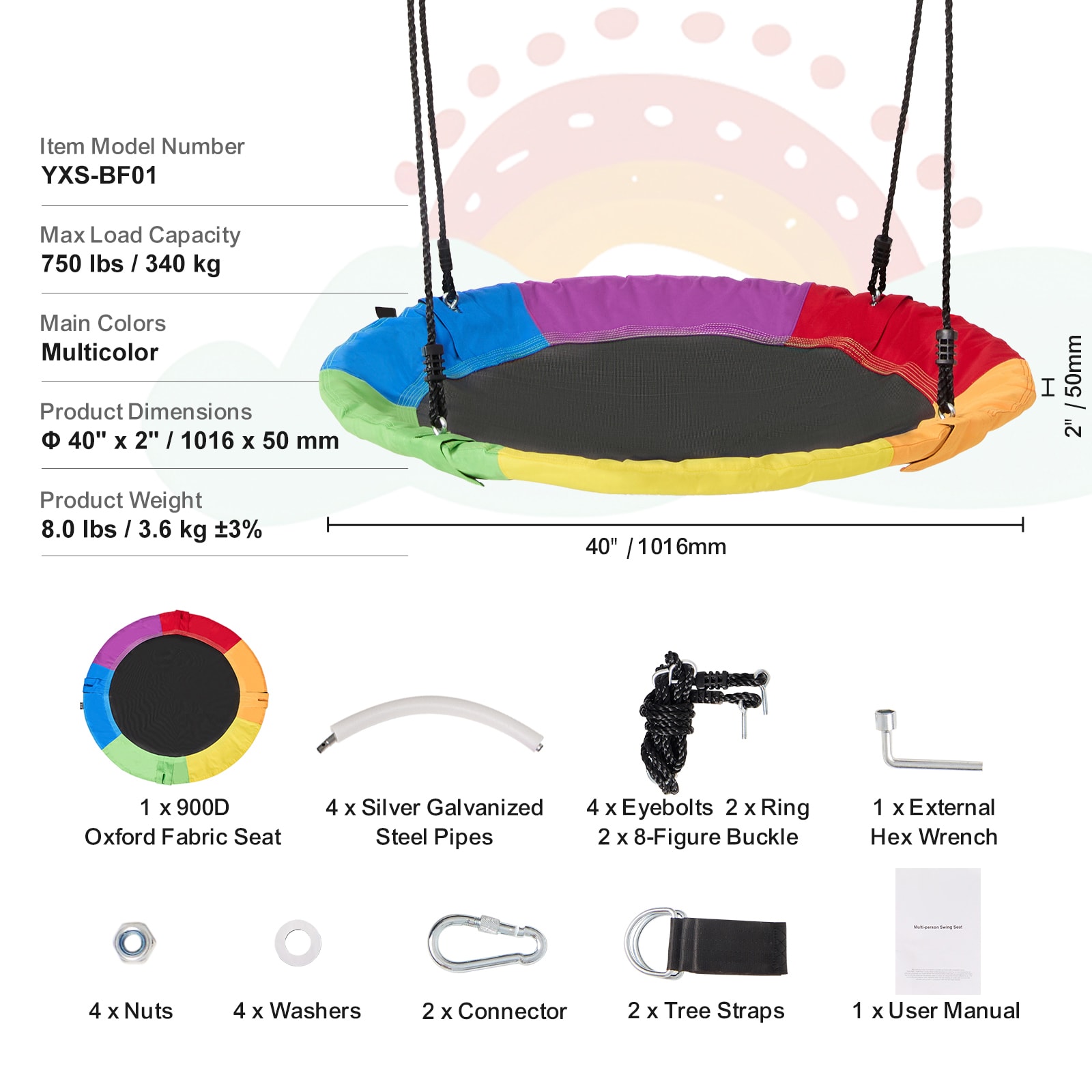 VEVOR SCCSFDQQCSFD04491V0 Playset-Swings - View #7