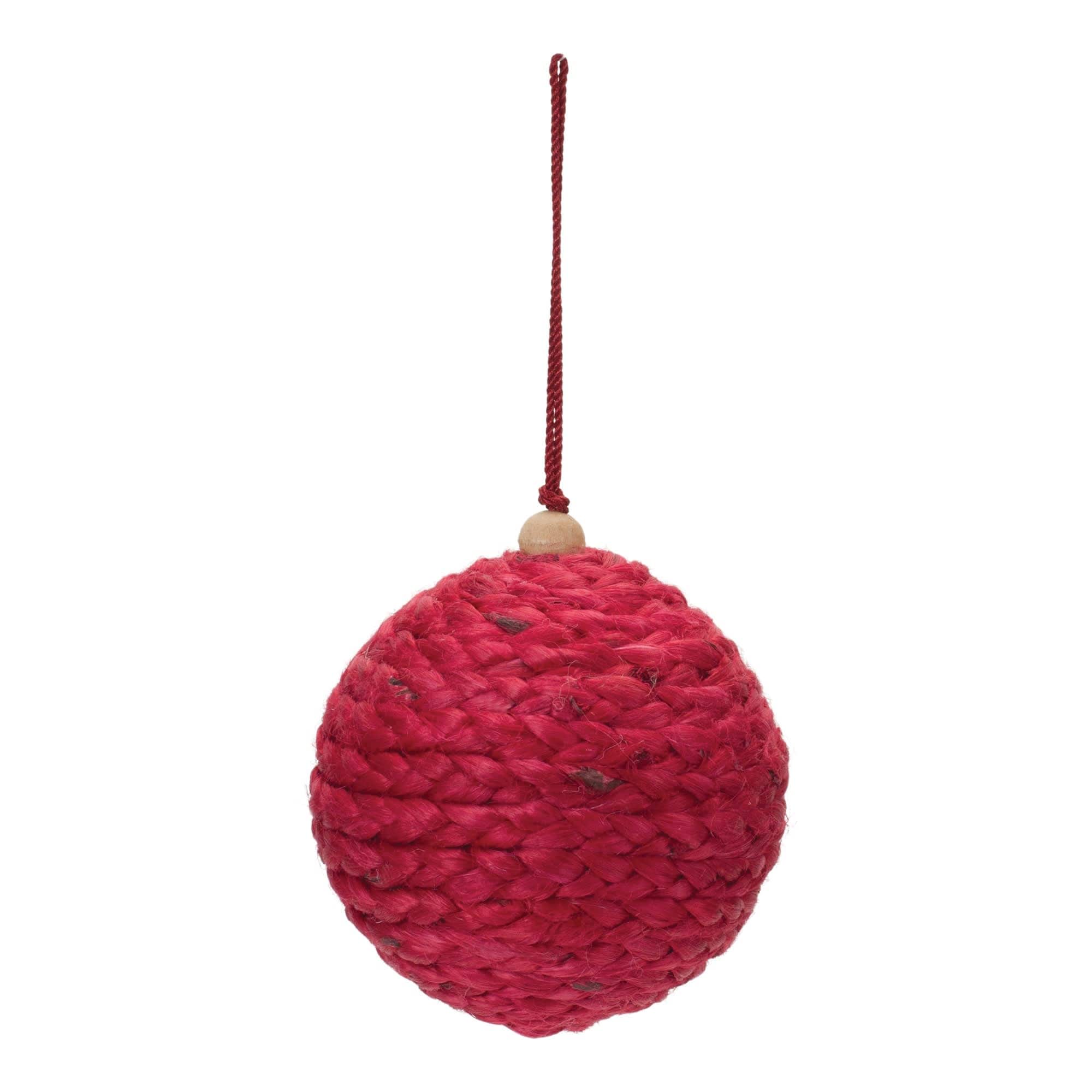 Melrose International Jute Ball Ornament (Set of 4)