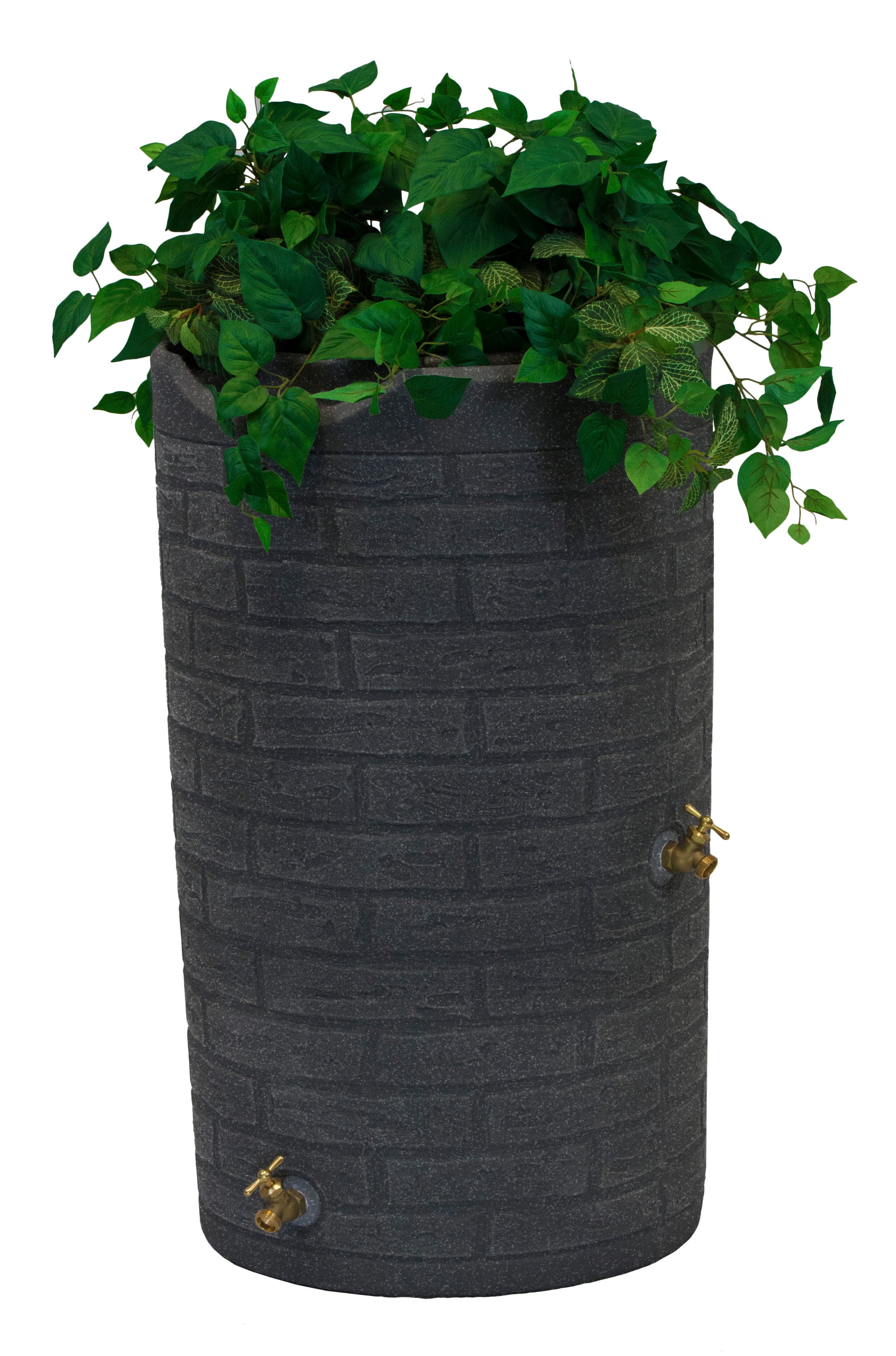 Good Ideas IMP-D50-DAR 50-Gallon Gray Plastic Rain Barrel Spigot