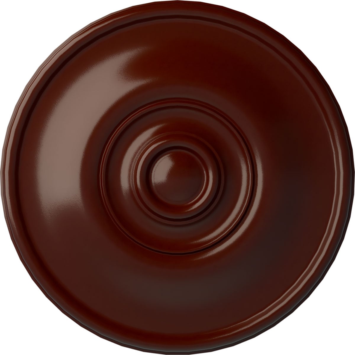 Ekena Millwork CM12JEBMF Jefferson 11.75-in W x 11.75-in L Painted Brushed Mahogany Polyurethane Whole Ceiling Medallion
