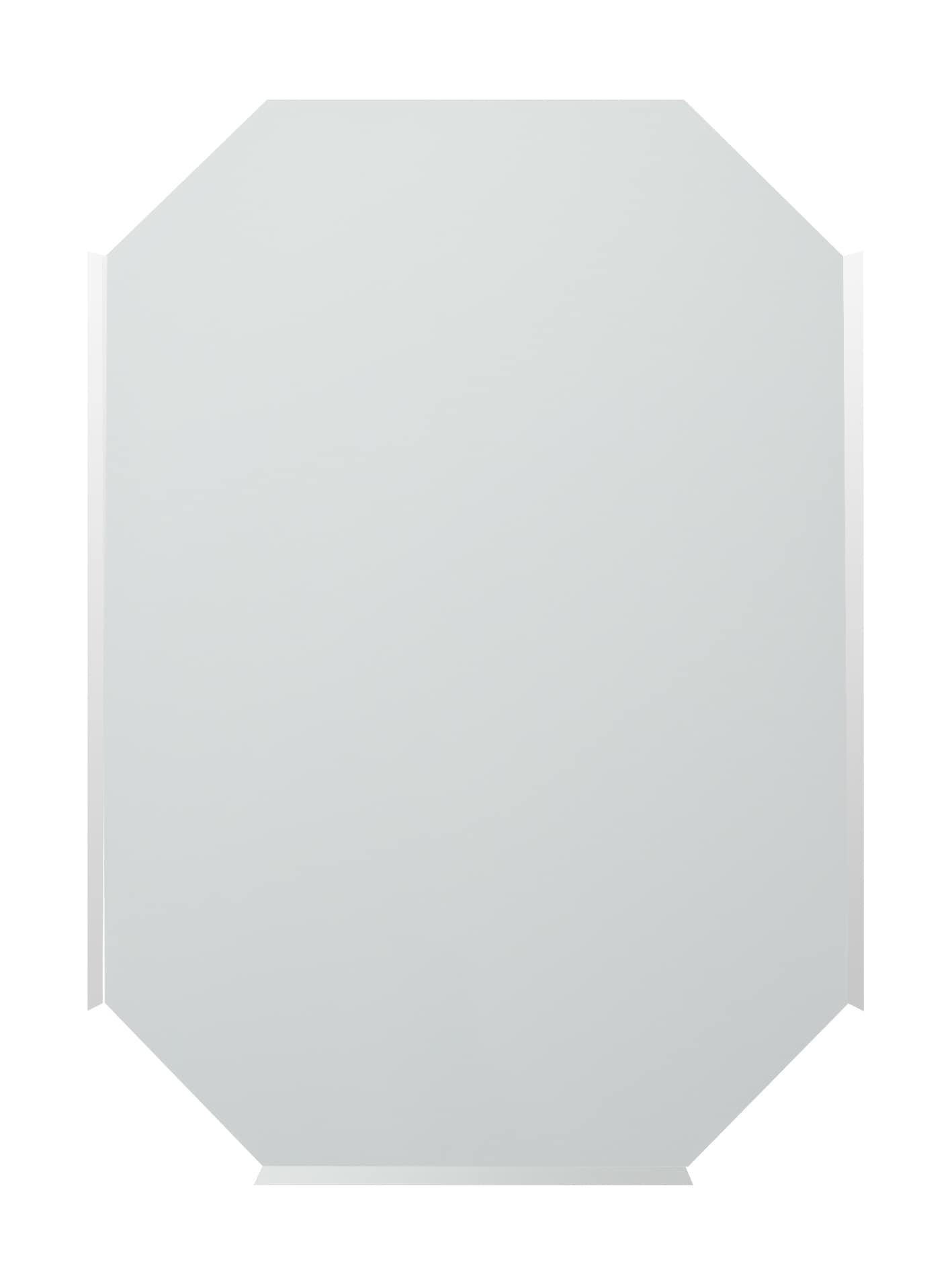 Decor Wonderland SSM203 23.6-Inches x 31.5-Inches Beveled Frameless Octagon Bathroom Vanity Mirror ( Silver )