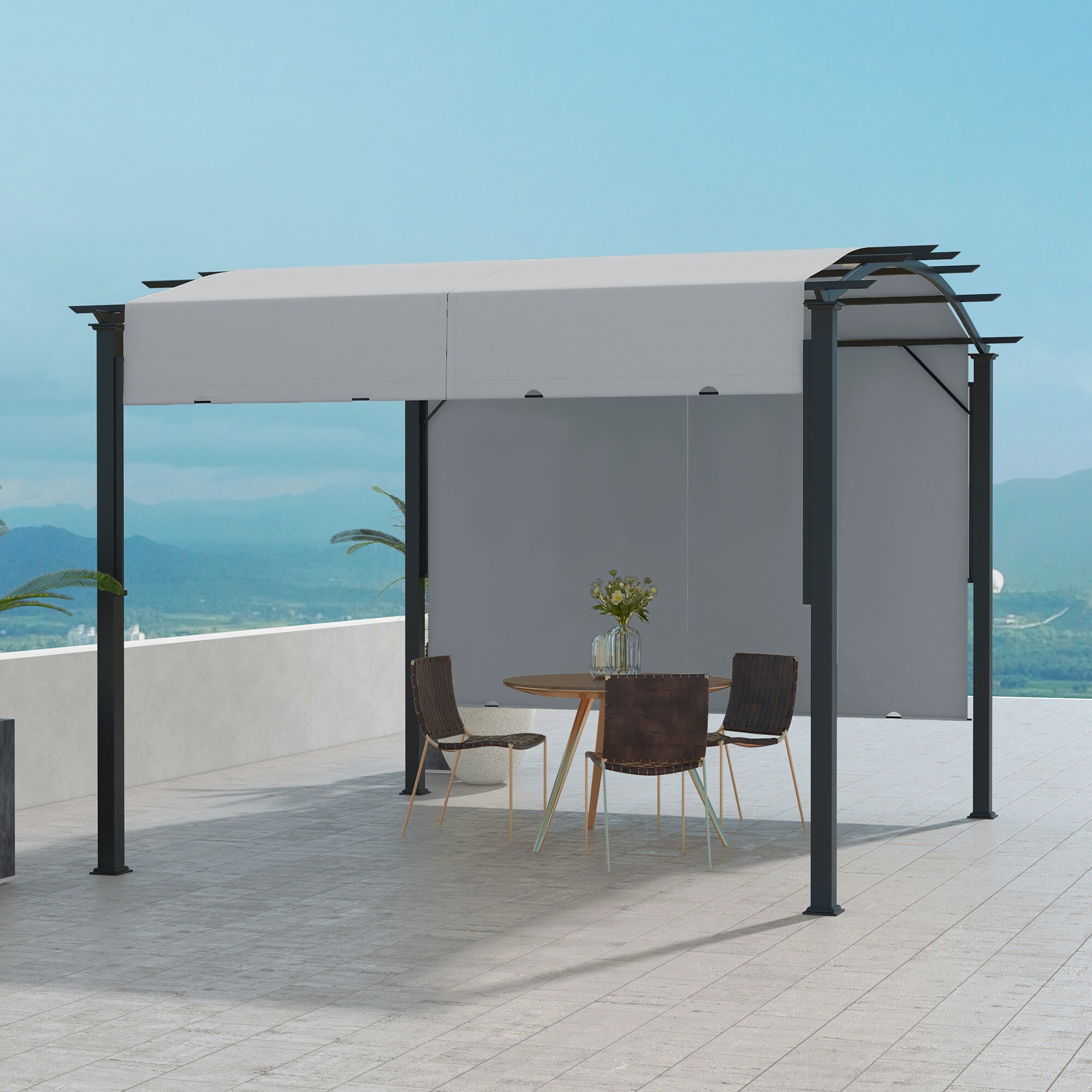 Outsunny 84C-243V00GY Wood-Resin-Gazebos - View #5
