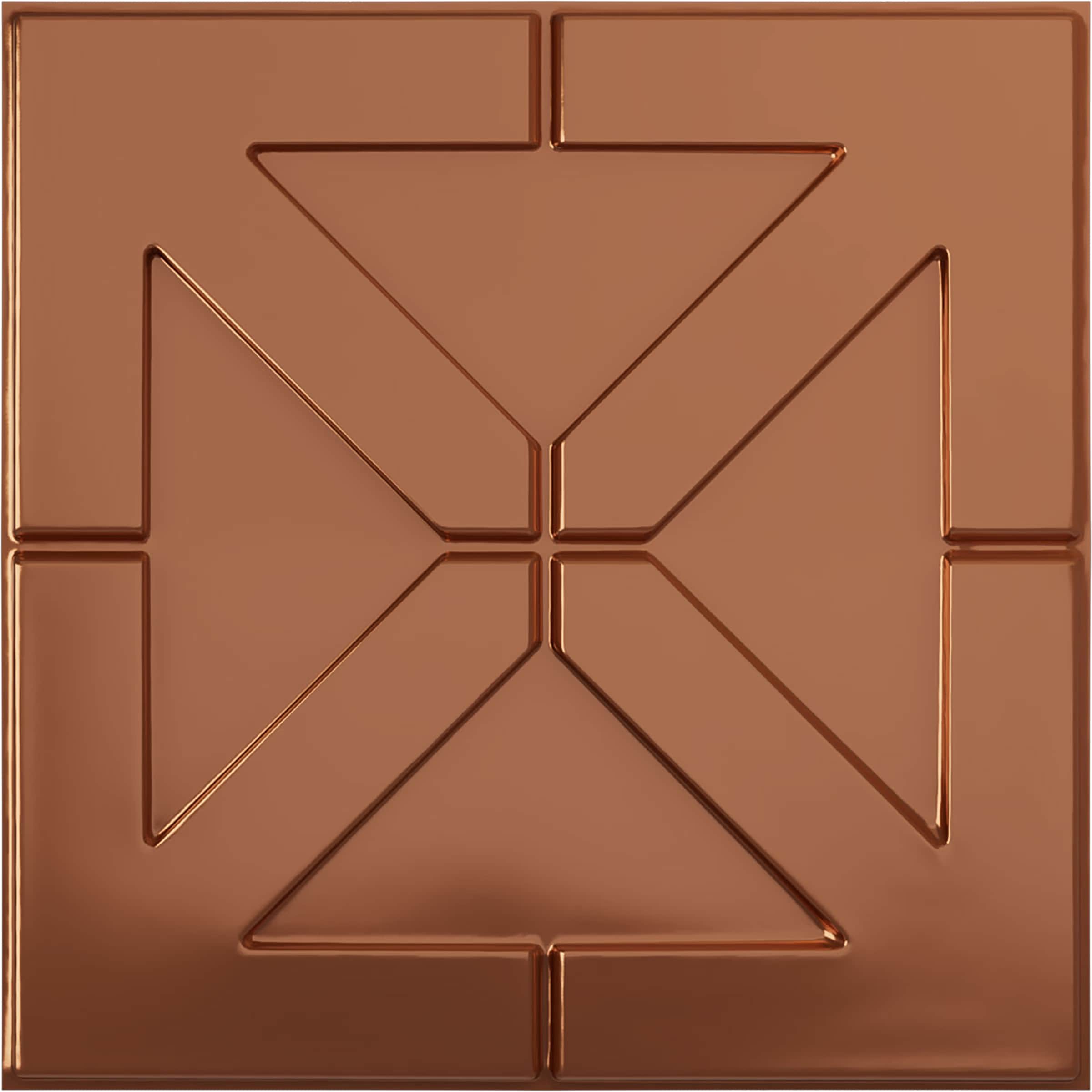 Ekena Millwork WP20X20XABCO 19-5/8-in x 19-5/8-in Embossed Bright Coat Copper PVC Wall Panel Abstract