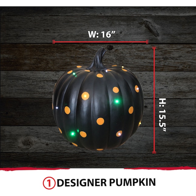 Haunted Hill Farm 1.2-ft Lighted Pumpkin Porch Decoration in the ...