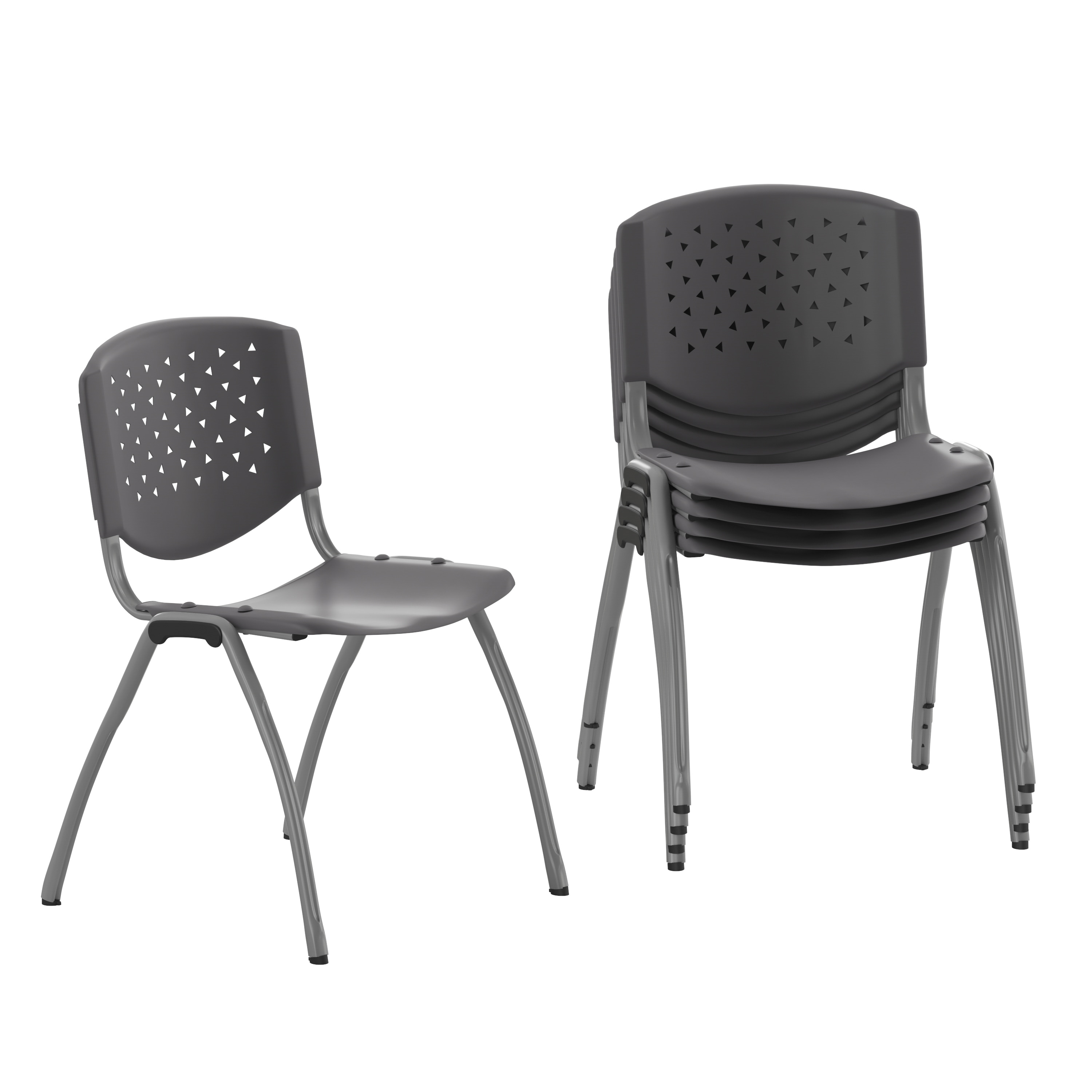 Flash Furniture 889142521013 5 Hercules Modern Gray Plastic Accent Chair