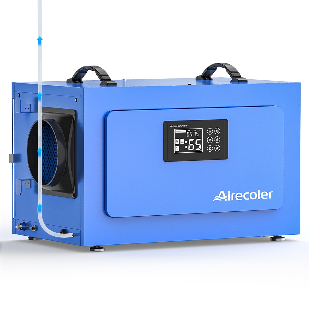 Airecoler  170 Pints Commercial Dehumidifier with Pump for Crawl Space and Basement Up to 7500 Sq Ft Industrial Dehumidifier with 16.4 Ft Drain Hose Auto Drain Auto Defrost 5-Year Coverage
