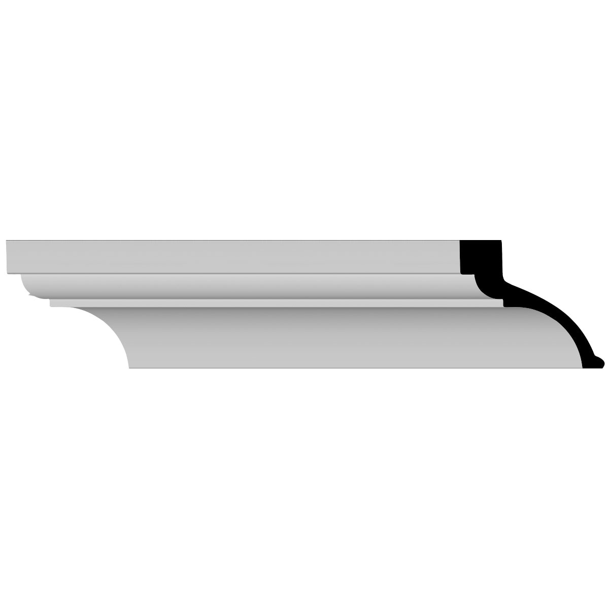 Ekena Millwork MLD07X05X09CL-CASE-2 Classic Smooth 5-1/8-in x 7-ft 10-1/2-in Primed Polyurethane Crown Moulding 2 -Pack